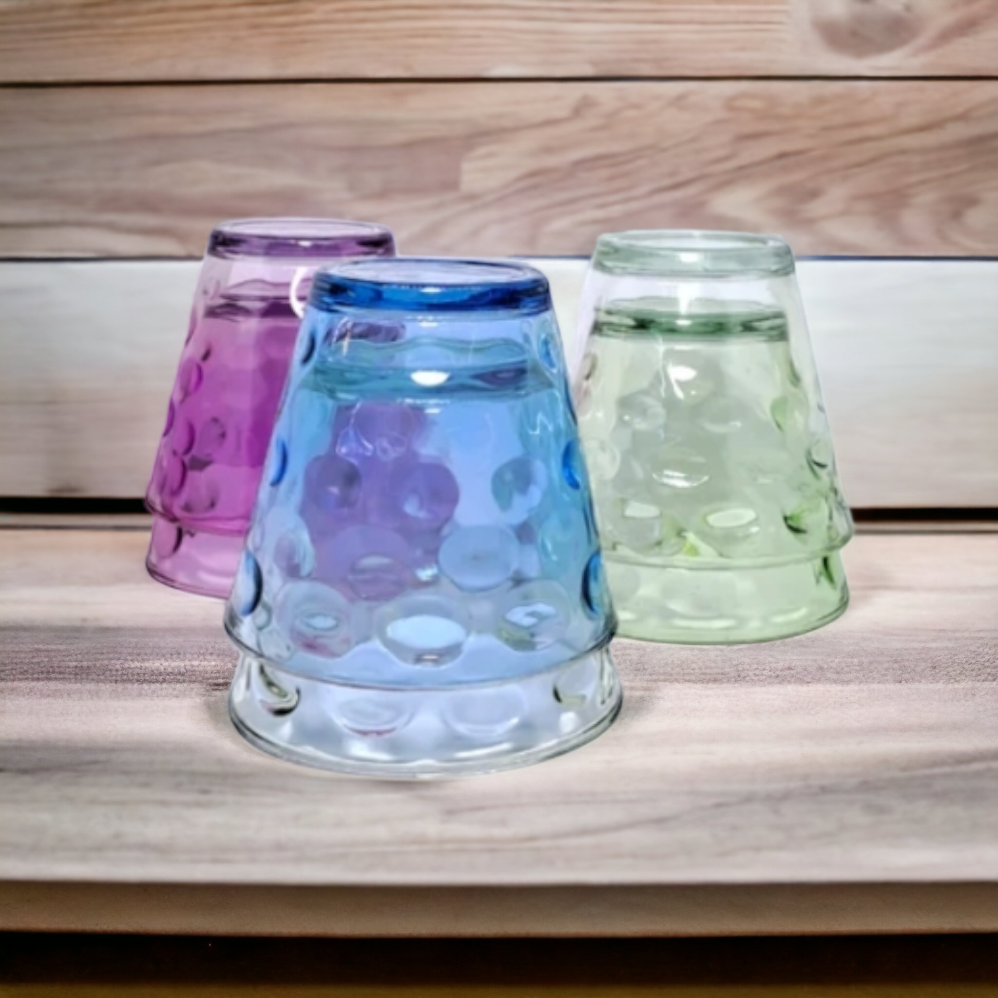 Glass Tumbler Colored 6pack