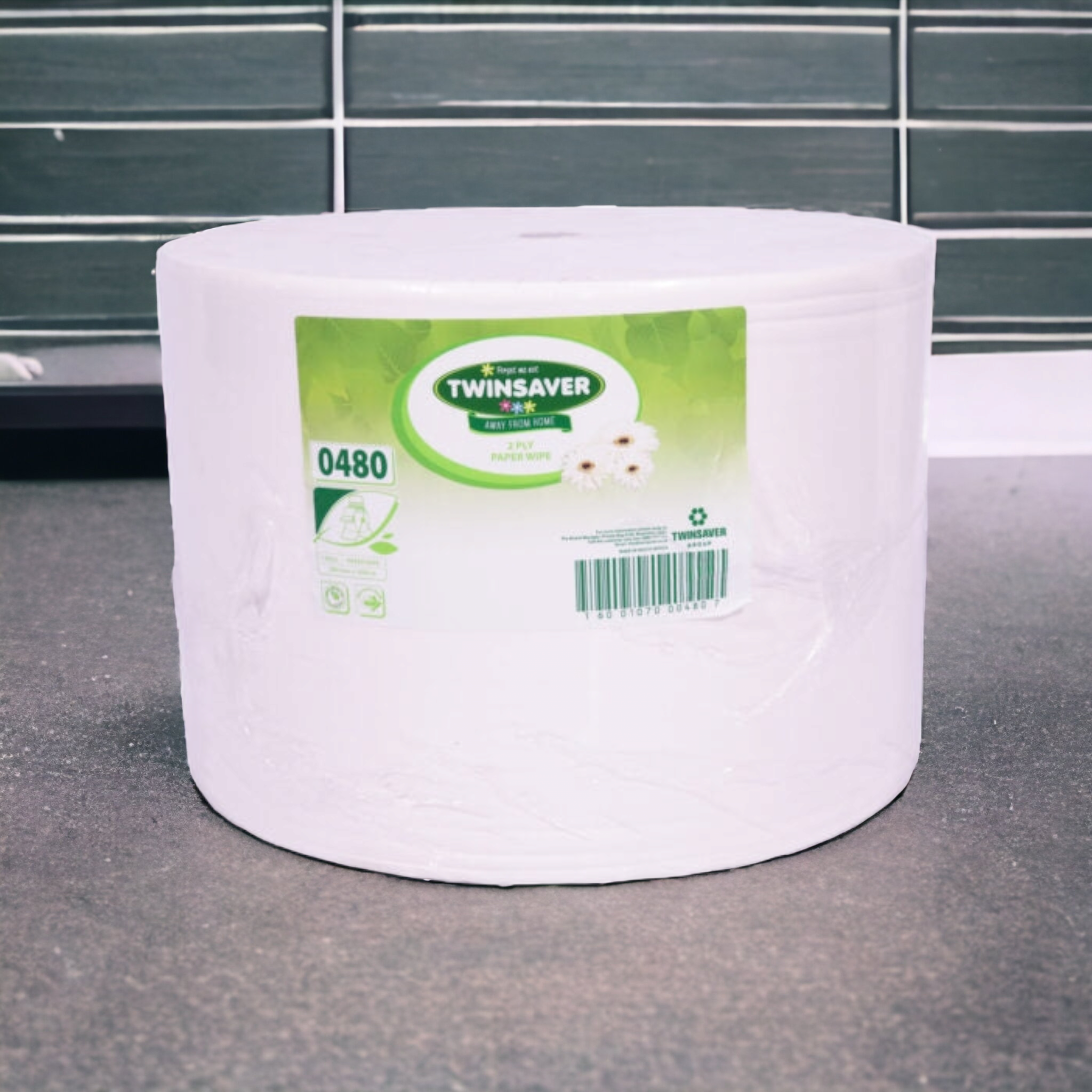 Twinsaver 2ply Paper Wipe Roll 280mmx1000m 0480
