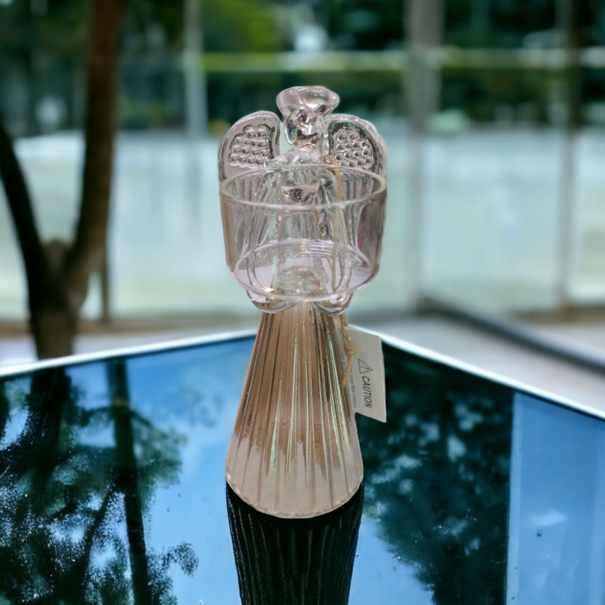 Tealight Candle Holder Gold Angle 16cm