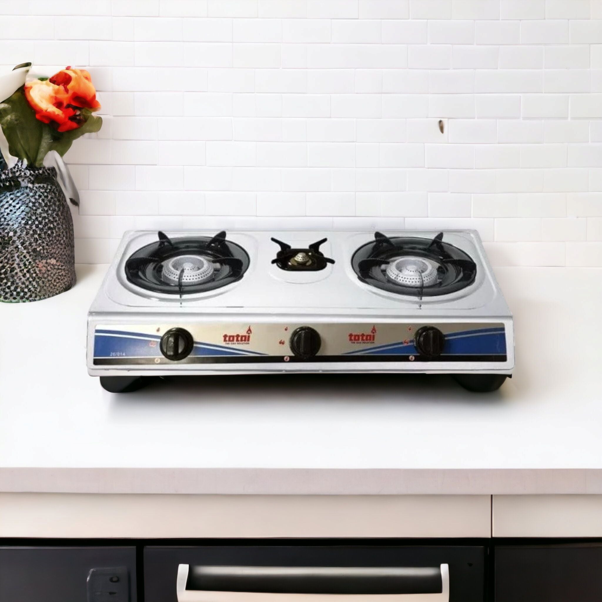 Totai Gas Stove 3-Burner Stainless Steel Table Top