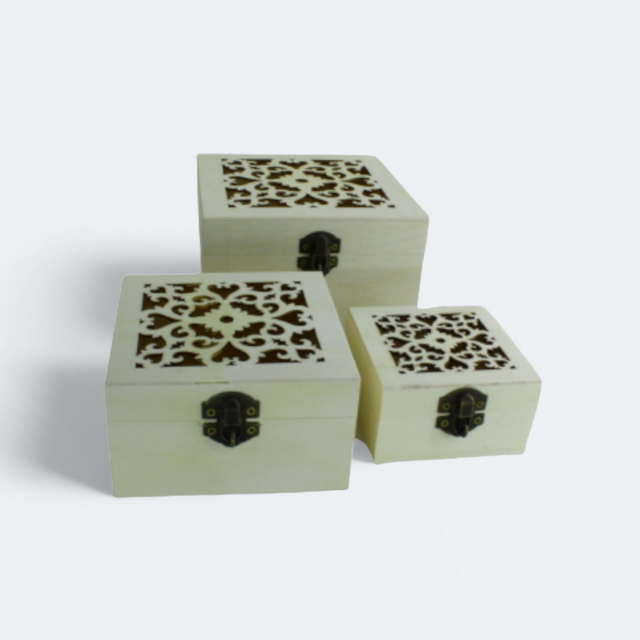 Wooden Storage Gift Box 3pc Set XWD037