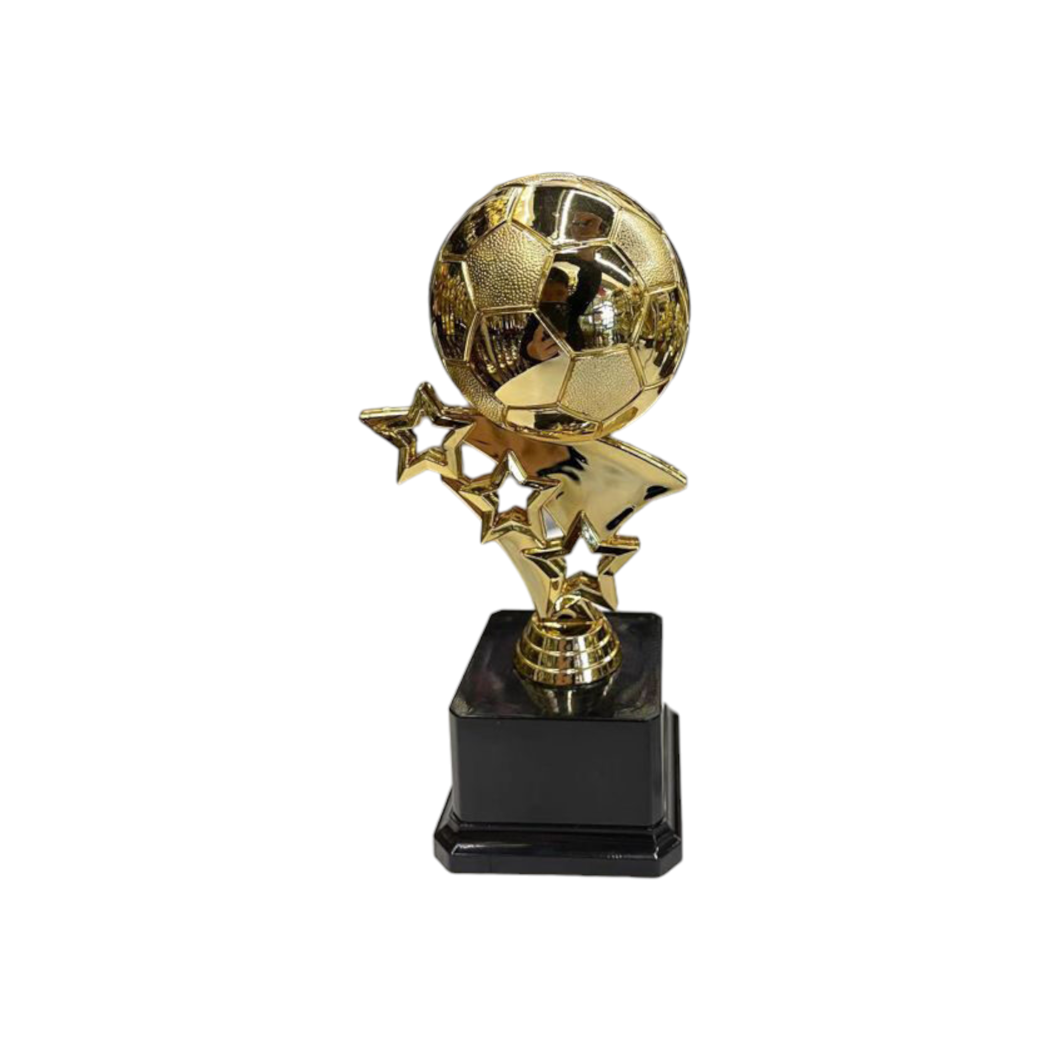 Trophy Soccerball with Stars H-9cm
