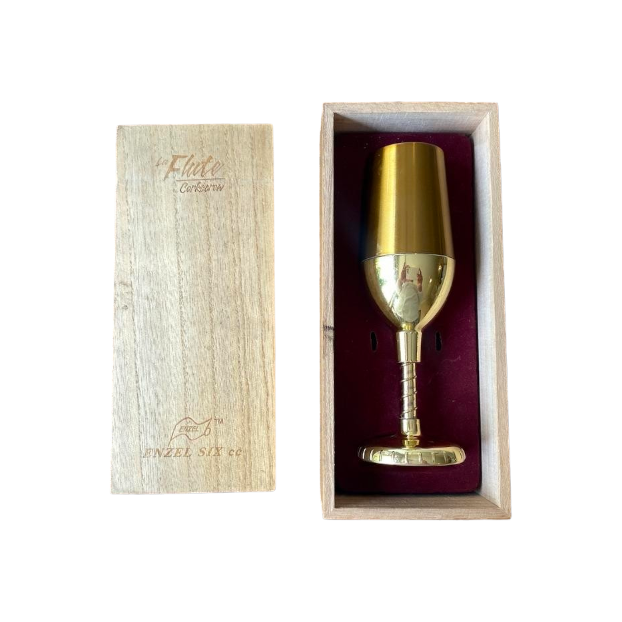 La Flute Corkscrew Bottle Opener in Wooden Gift Box