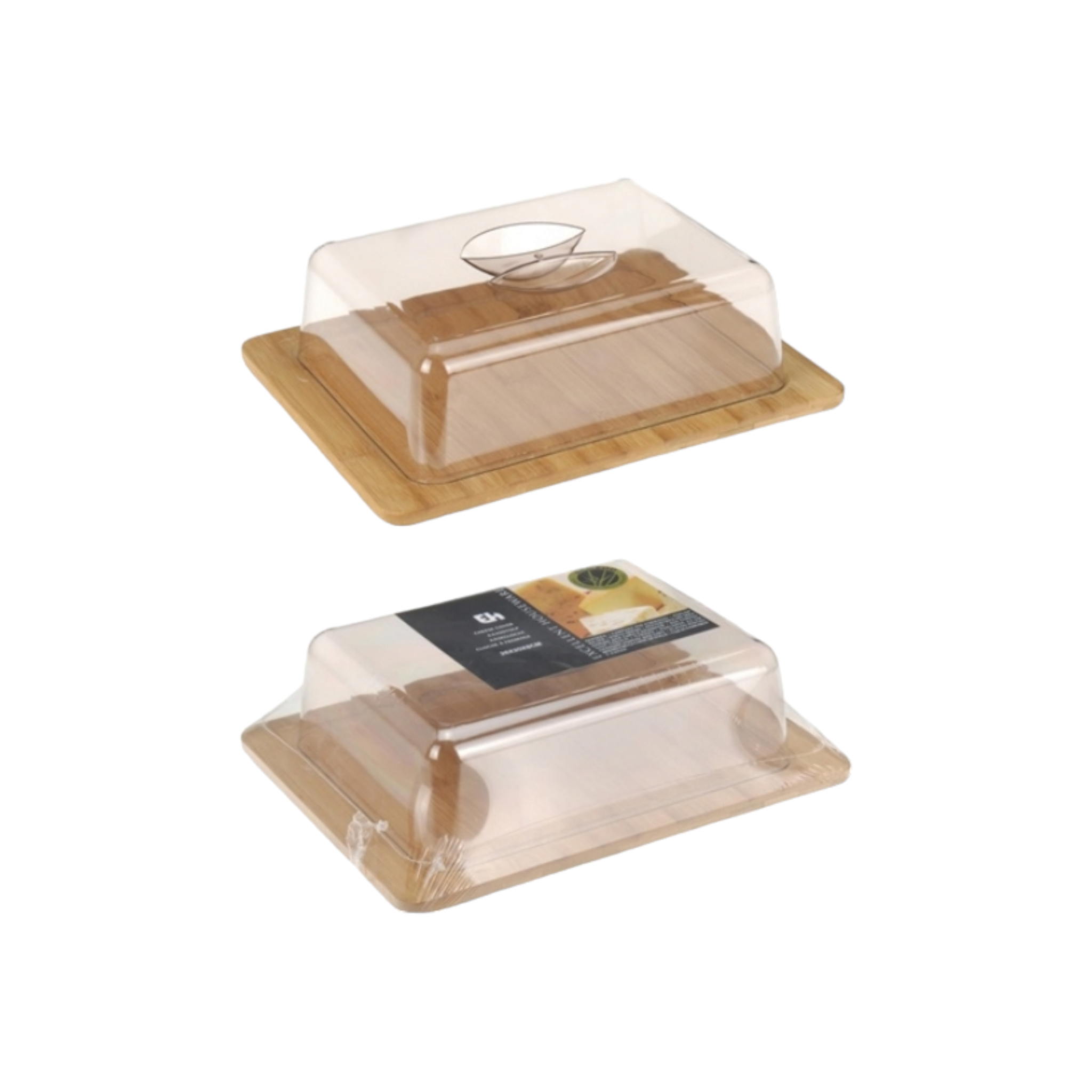 EH Bamboo Cheese Board with Acrylic Dome 25x19.5x7cm