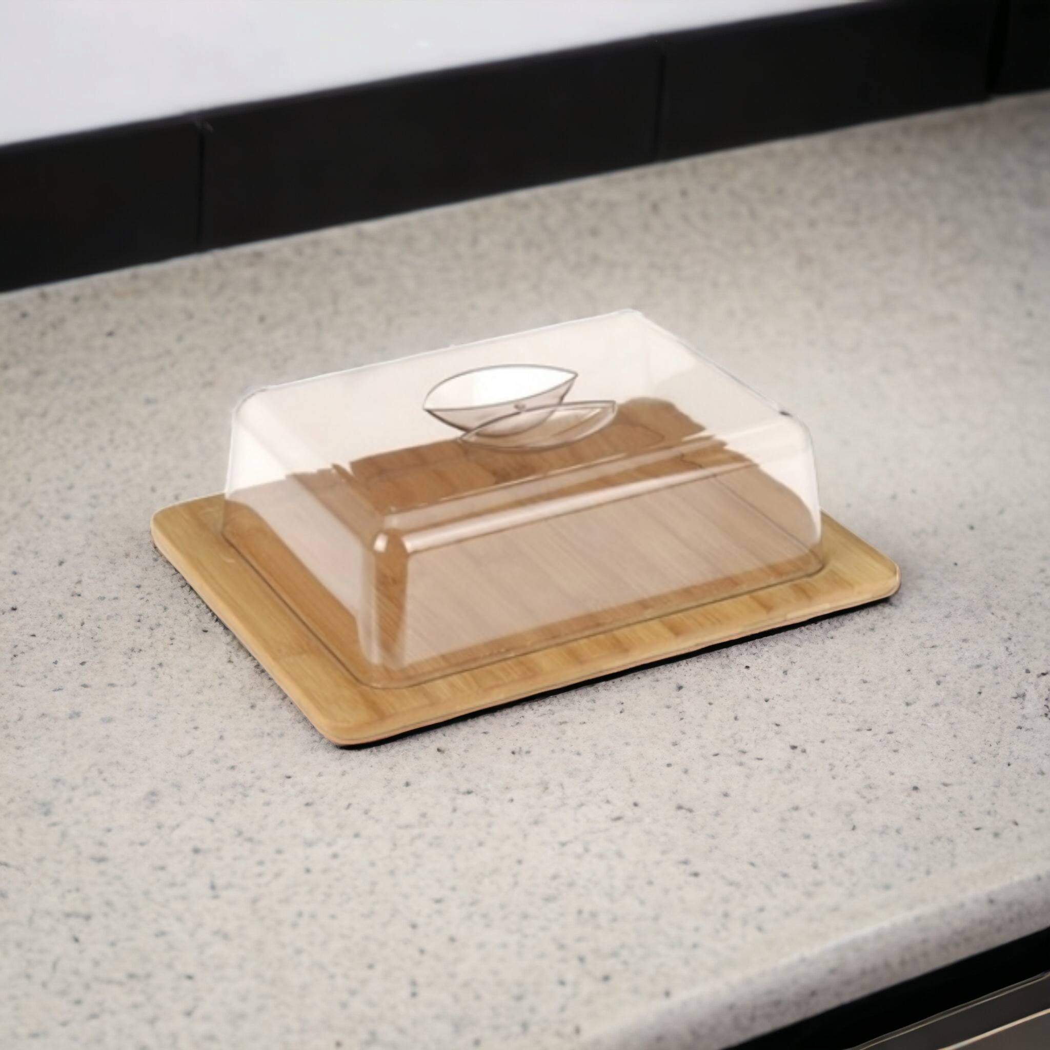 EH Bamboo Cheese Board with Acrylic Dome 25x19.5x7cm