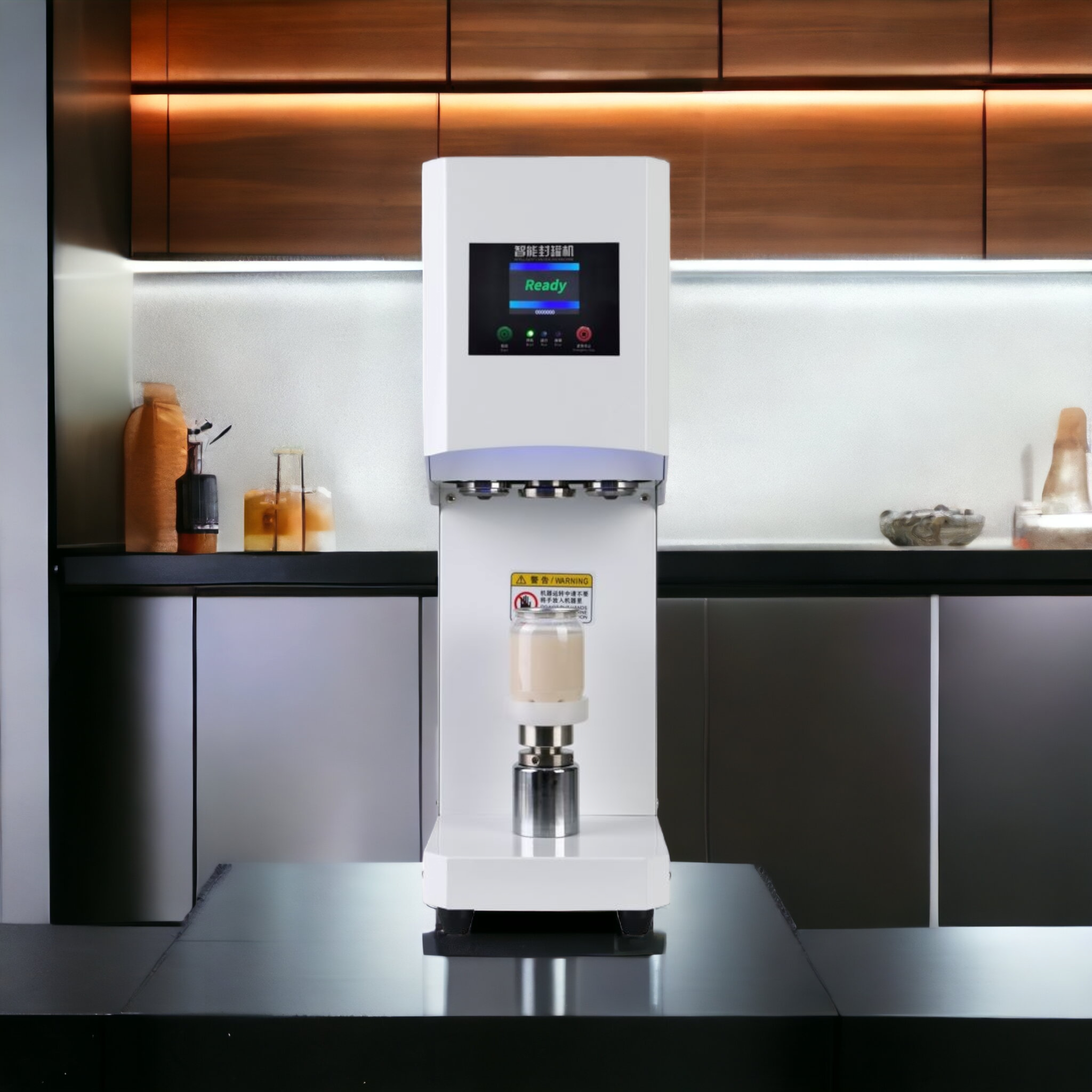 Food Grade Plastic Drinking Clear Can with Aluminium Lid