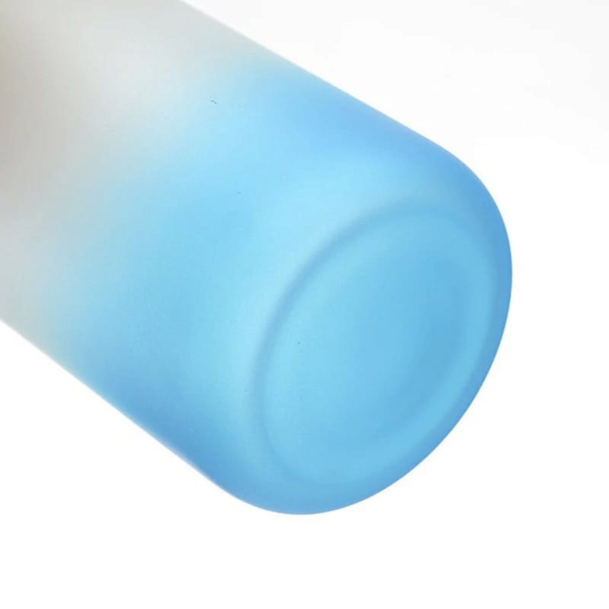 Frosted Glass Drinking Can Bottle 480ml Color Gradient with Bamboo Lid & Borosilicate Straw