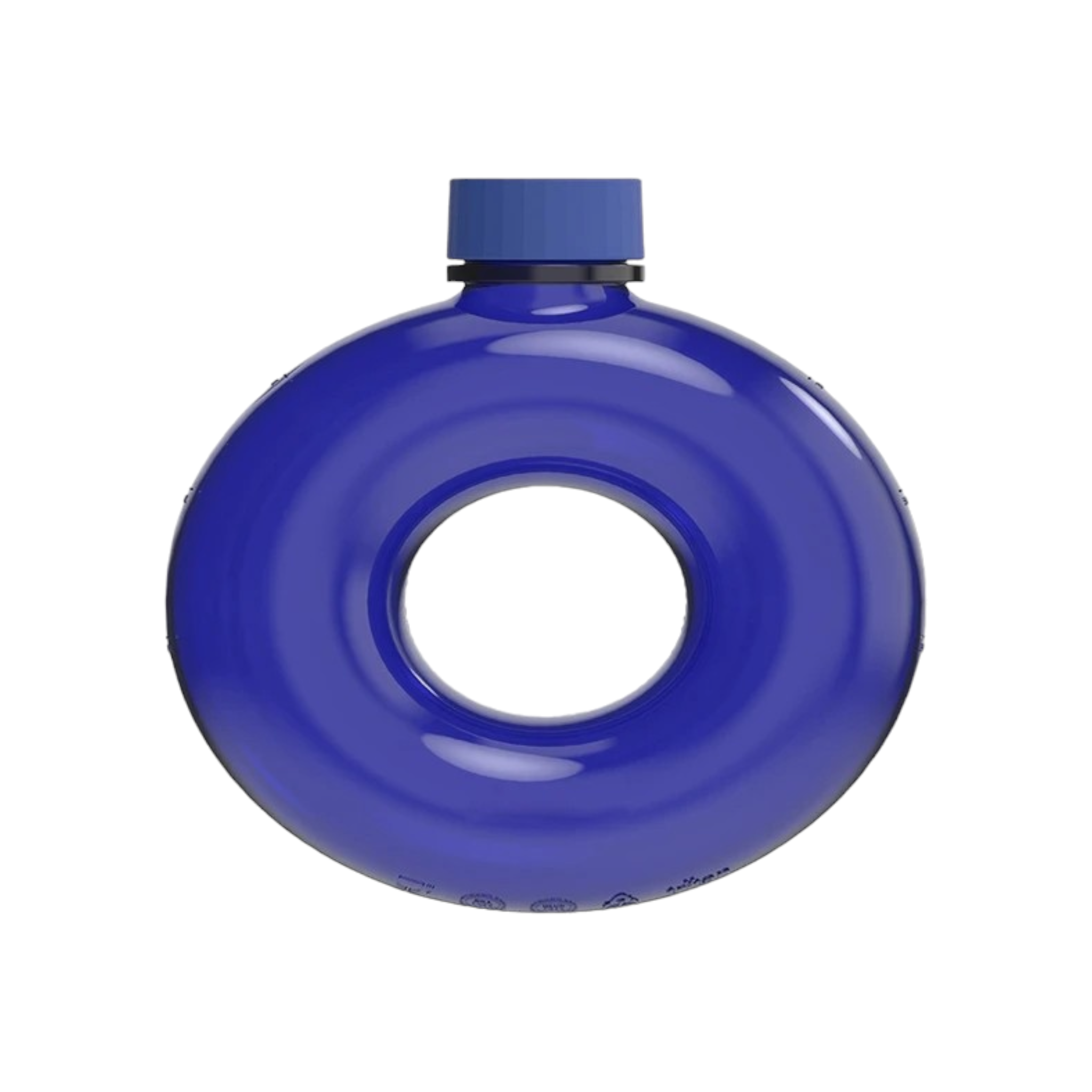 Sports Water Bottle Annular 500ml - Donut Shaped O-Ring 17x16cm Drop Resistant with Strap