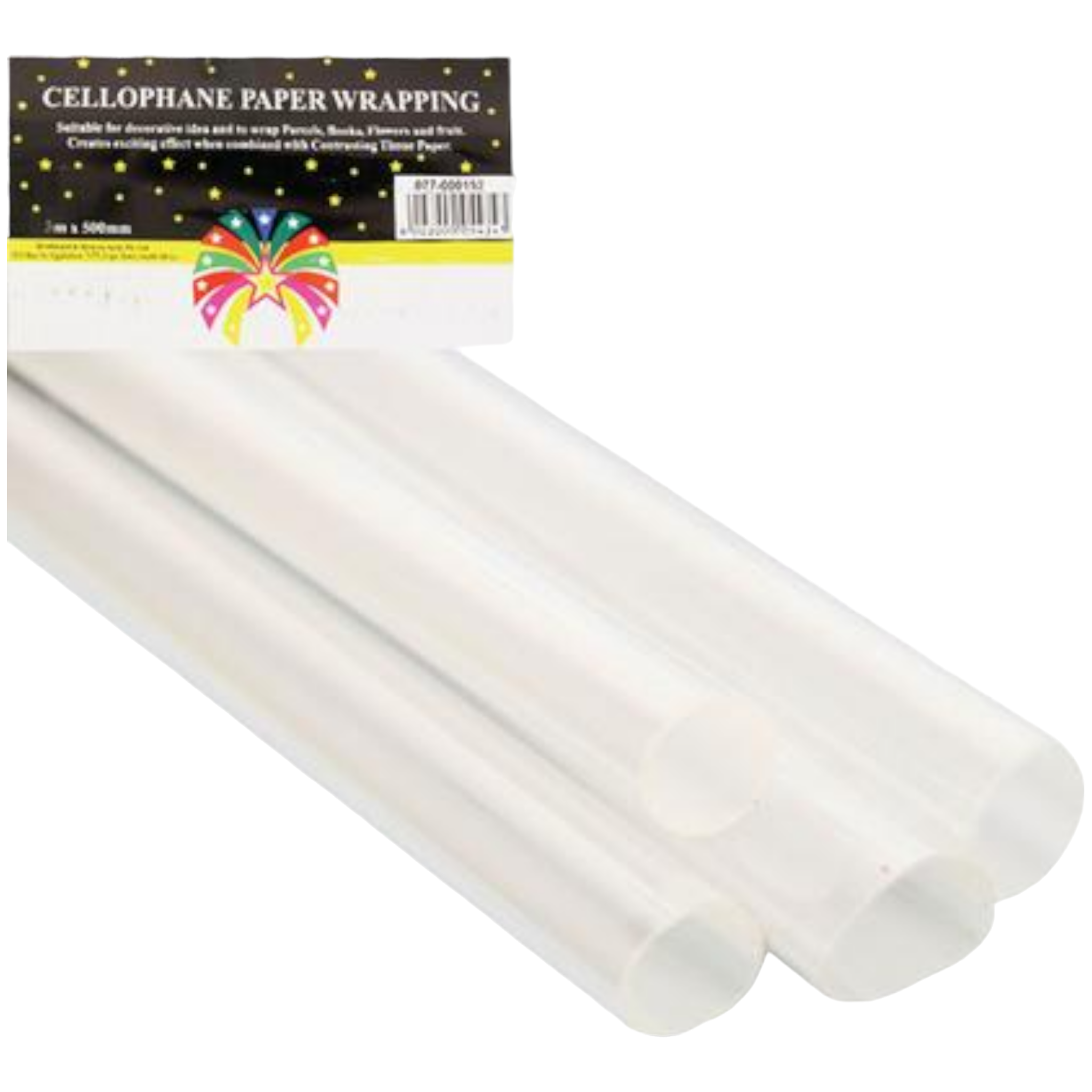 Cellophane Gift Wrapping Roll Clear BOPP Film 50cmx2m 077-000152