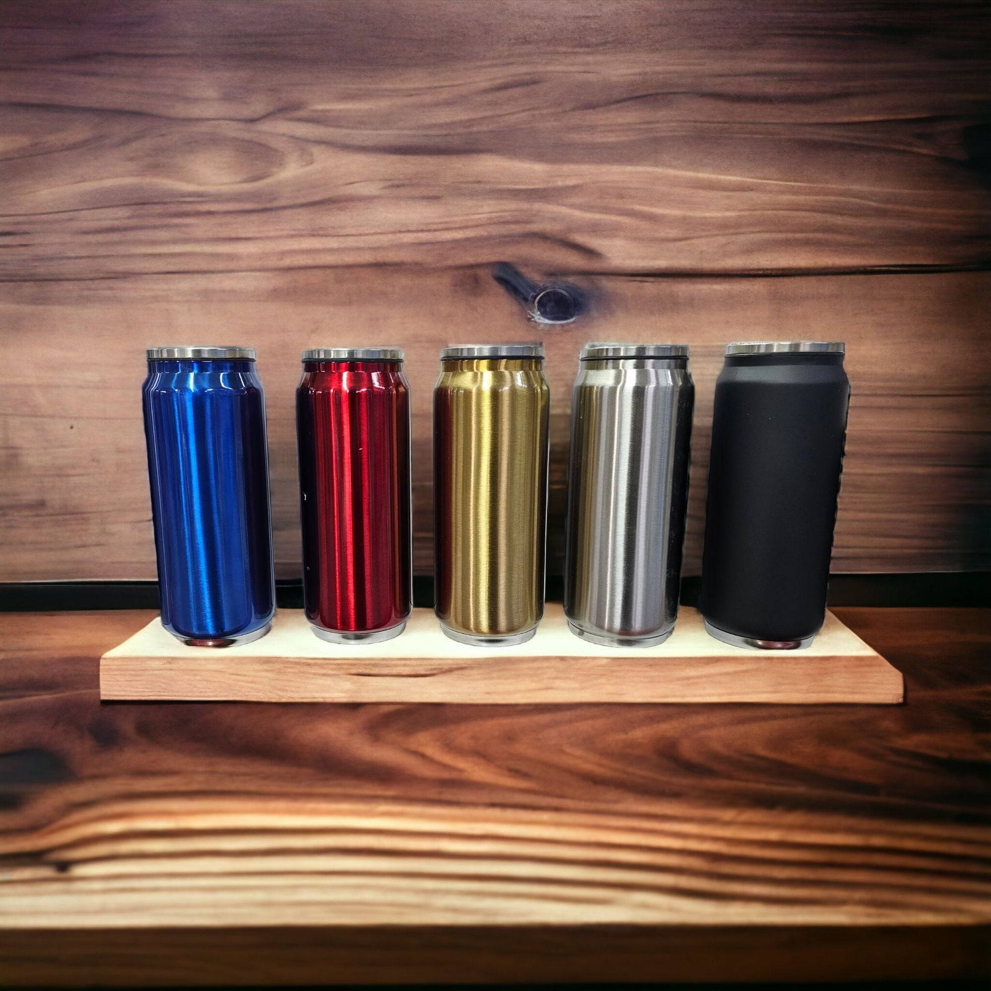 Can Shaped 500ml Thermos Drinking Bottle Flask Stainless Steel Vacuum Cup 18x6.4cm Retractable Straw