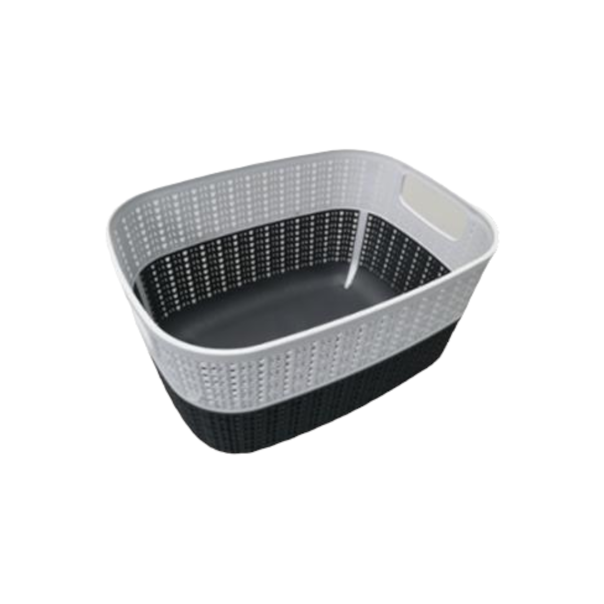 Designer Knit Duo Colour Laundry Basket 6.3L Plastic Nu Ware