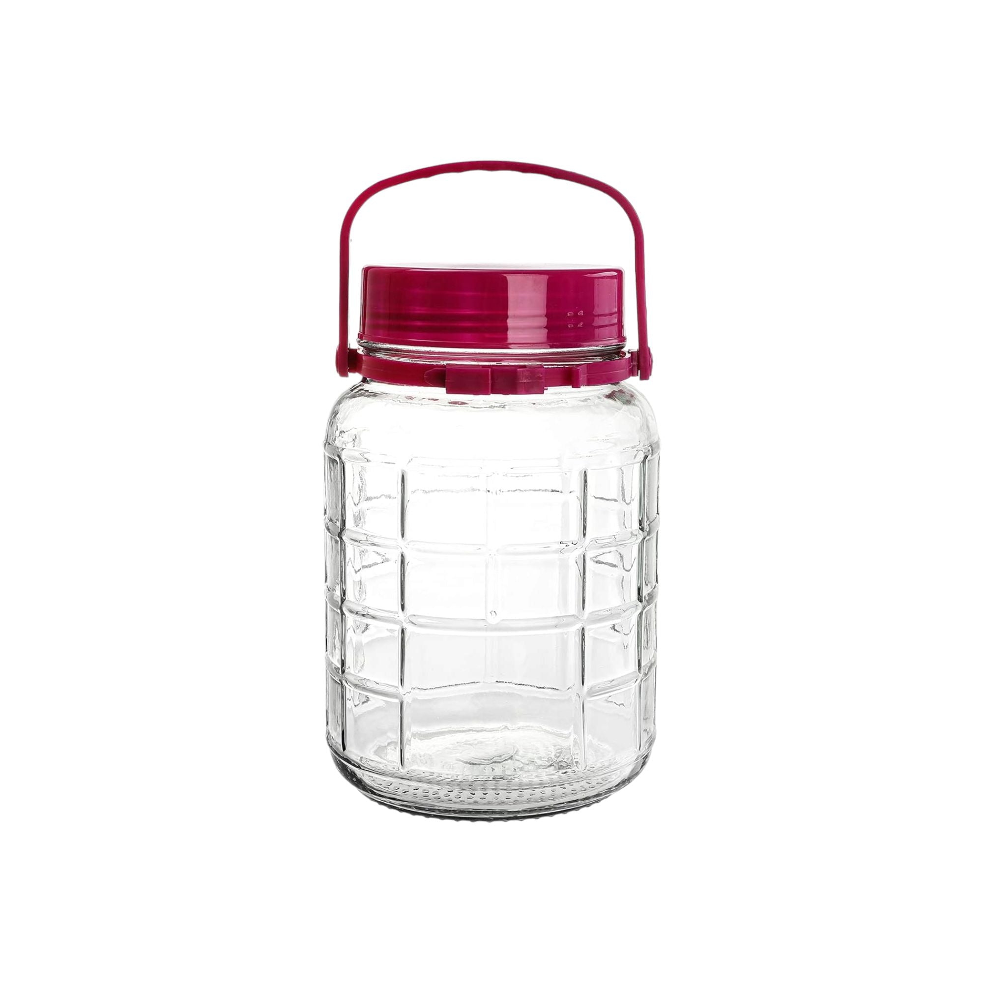 Glass Storage Jar 5L Container Jug Wide mouth with Carry Handle 536
