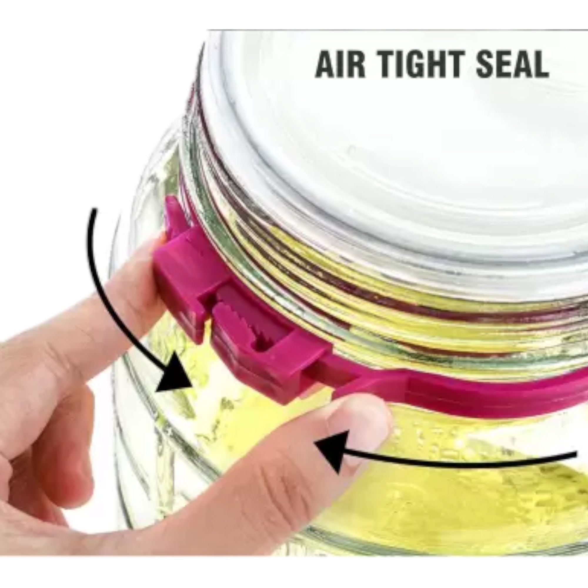 Glass Storage Jar 5L Container Jug Wide mouth with Carry Handle 536