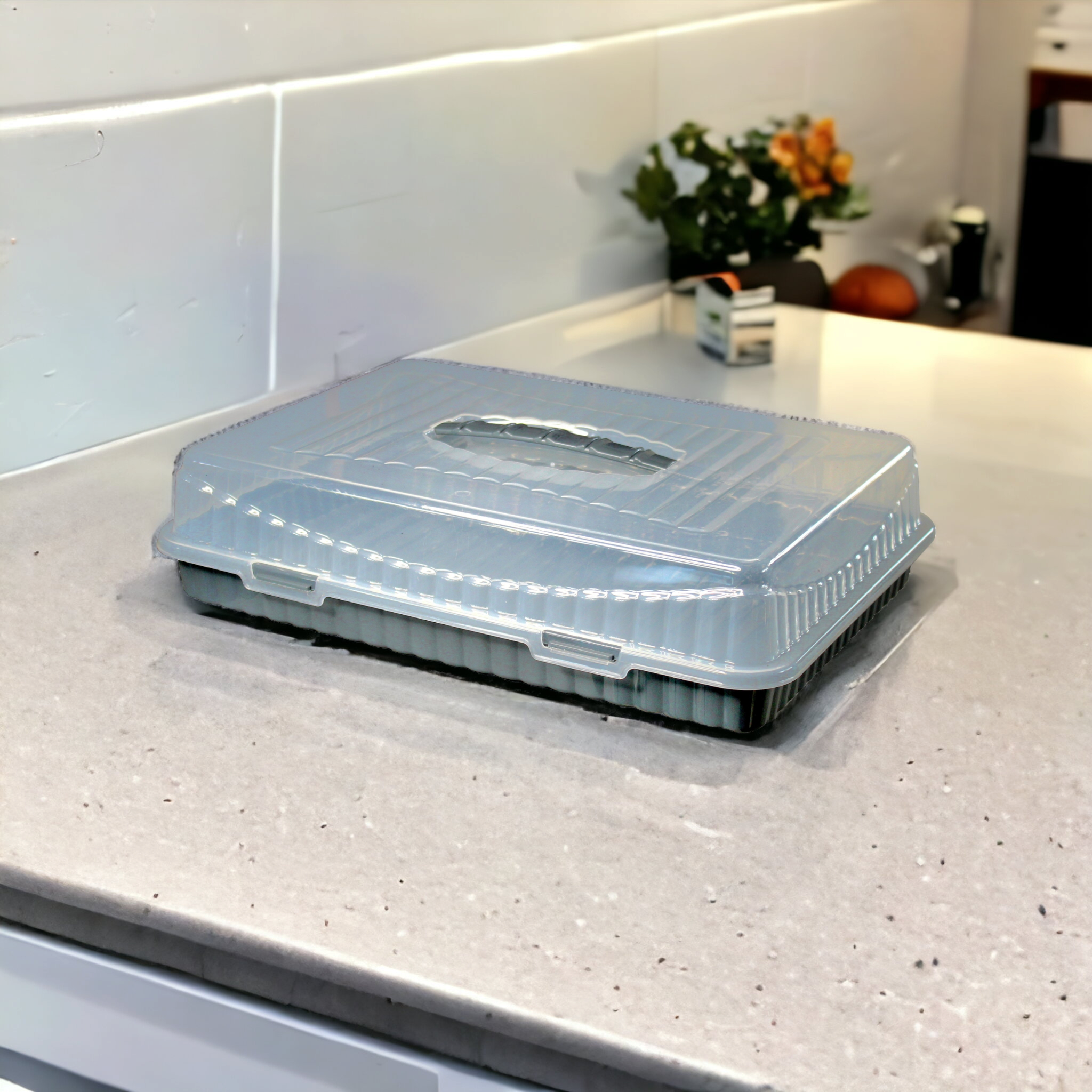 Cupcake Muffin Saver Storer Rectangular Plastic Nu Ware