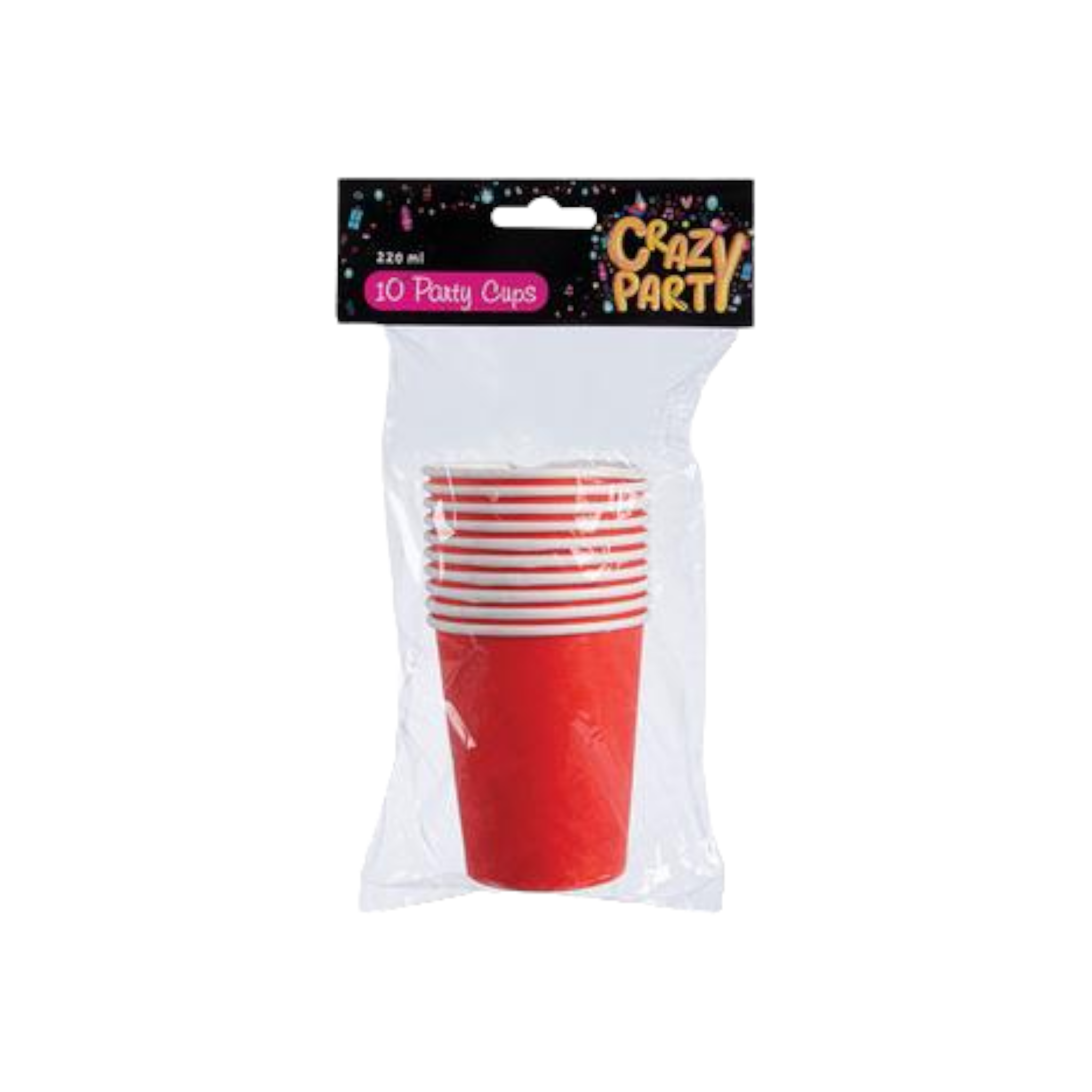 250ml Picnic Paper Party Cups Red 10pack