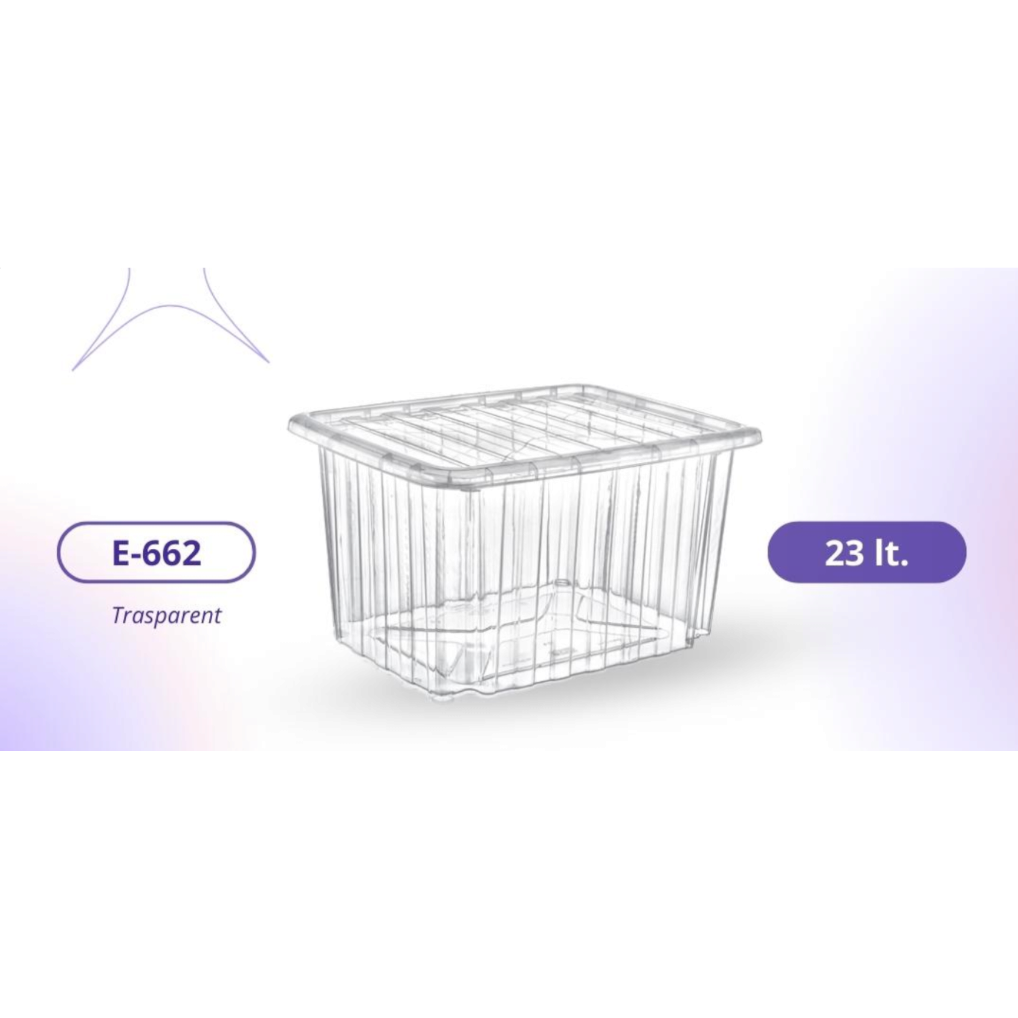 Titiz Plastic Universal Storage Box Transparent 23L E-662