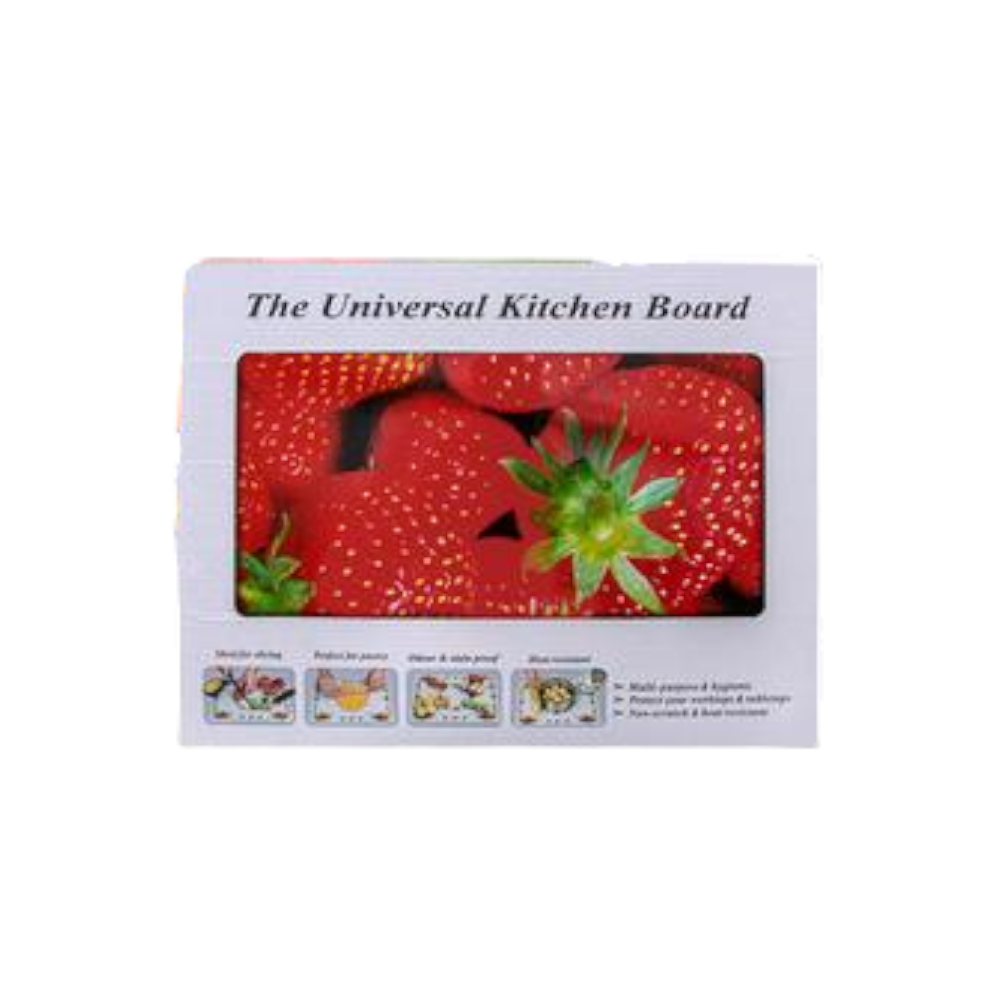 Glass Cutting Board 30x40cm Vegetable Print