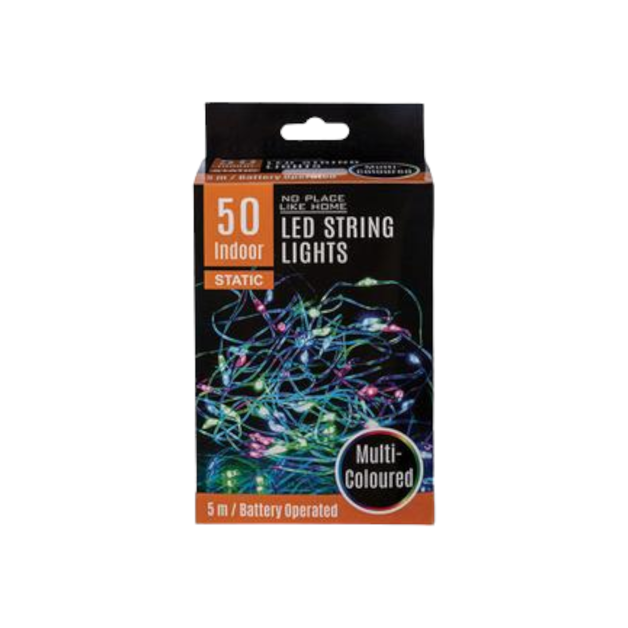 LED Fairy Rope Lights 50X Multi Colored 5m Battery Operated-301-005129-A