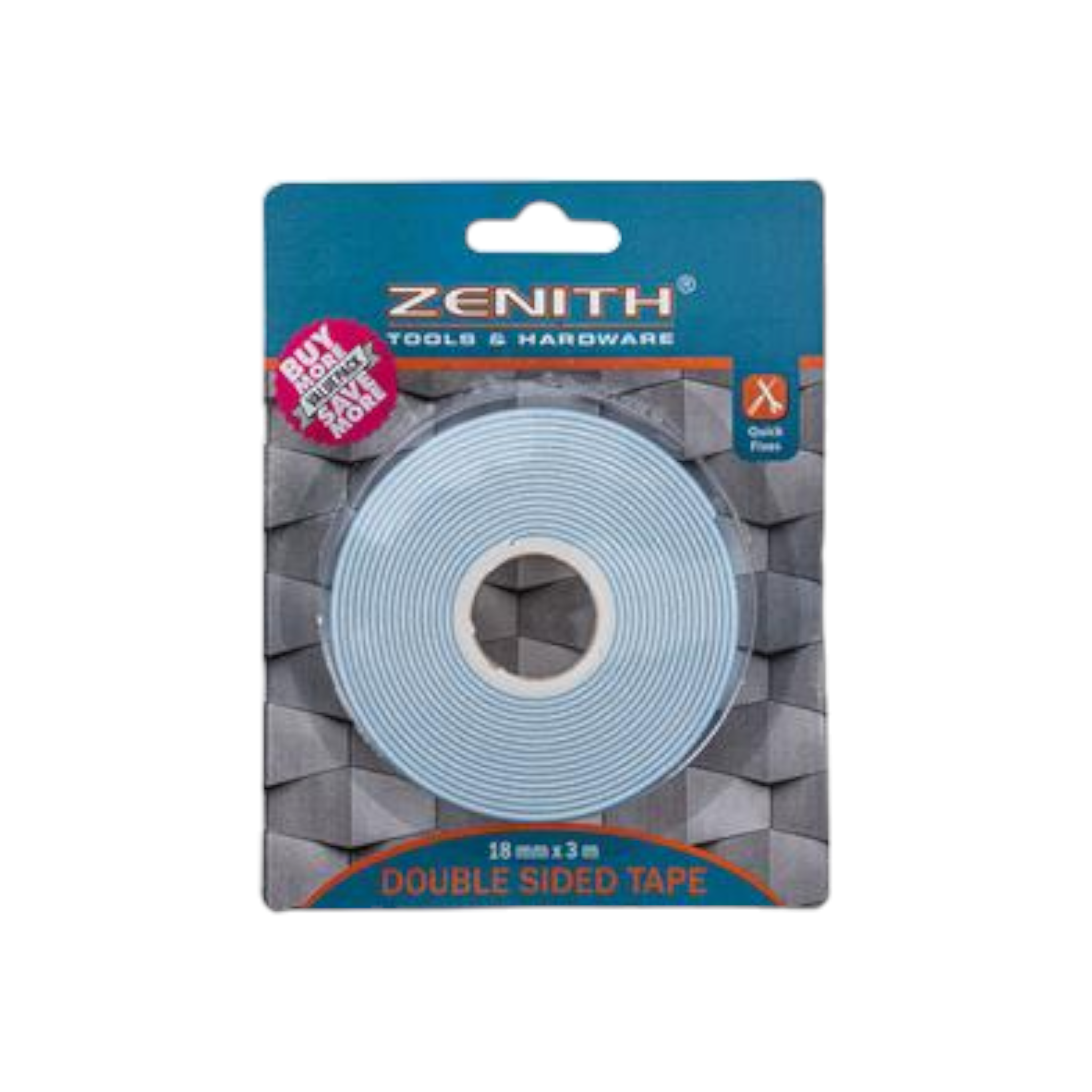 Zenith Double Sided Tape 18x3000mm