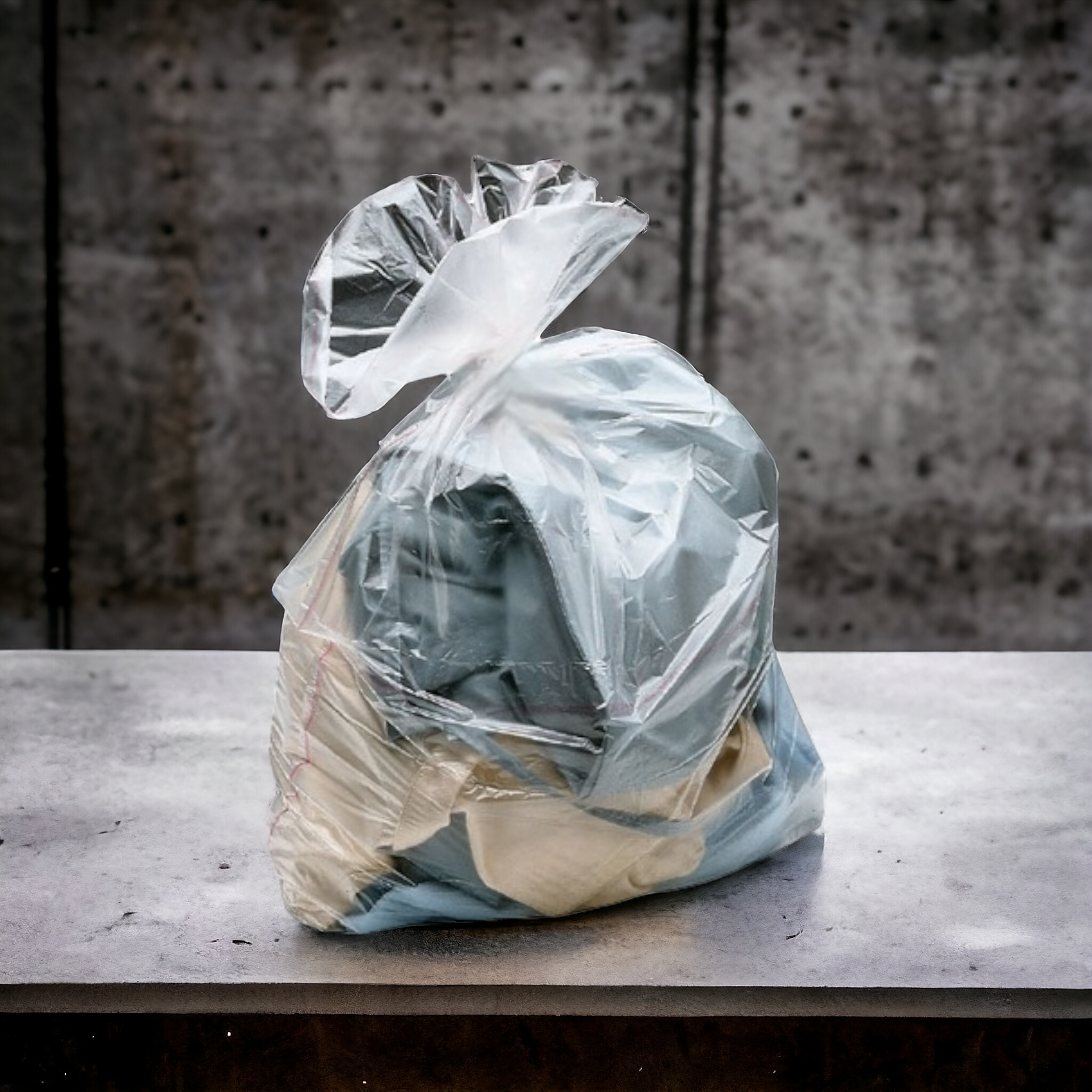 Plastic Laundry Bags 45x55cm 30microns Clear No Print 250pack