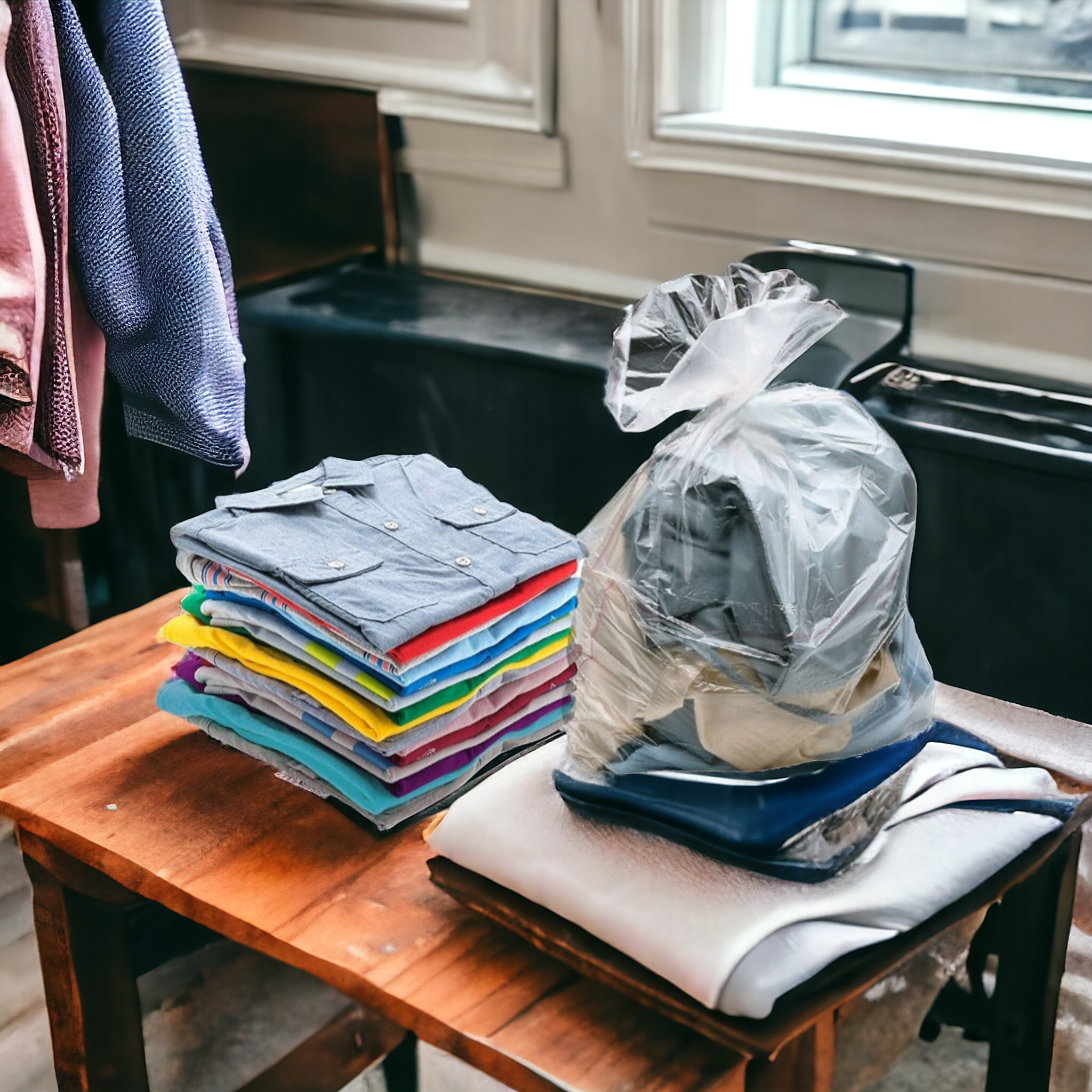 Plastic Laundry Bags 45x55cm 30microns Clear No Print 250pack