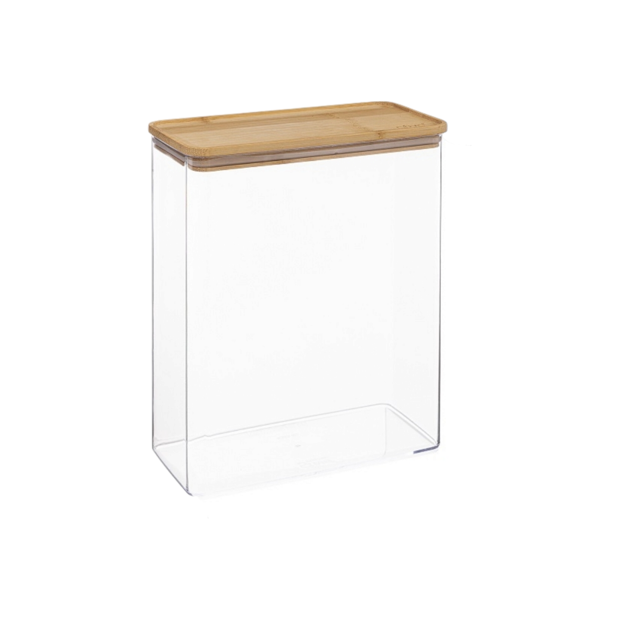 Acrylic Storage Container Rectangular 4.3L with Bamboo Lid