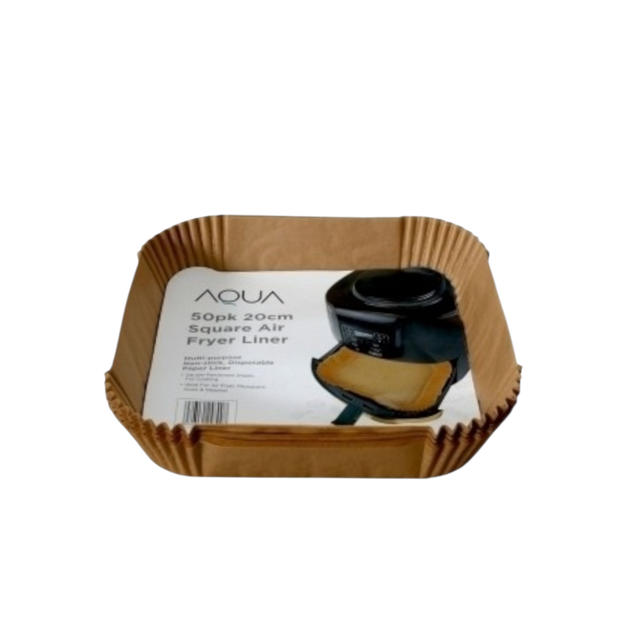 Aqua Air Fryer Greaseproof Paper Liner Square 20x20cm 50pack
