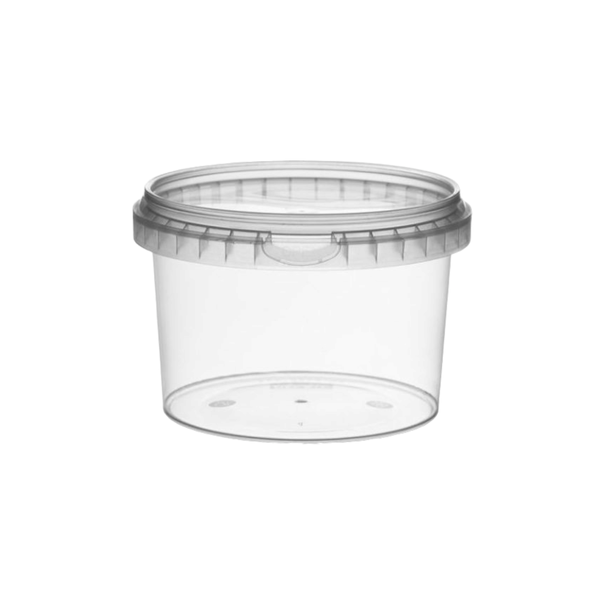 250ml PET Plastic Tub Tamper Proof with Clear lid 10pack
