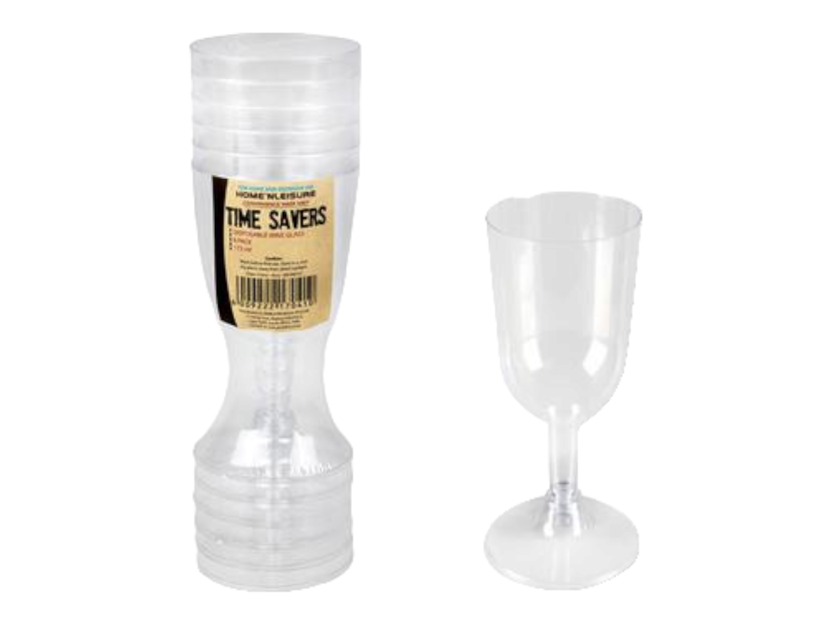 Time Savers Disposable Picnic Wine Glass 175ml 6pcs