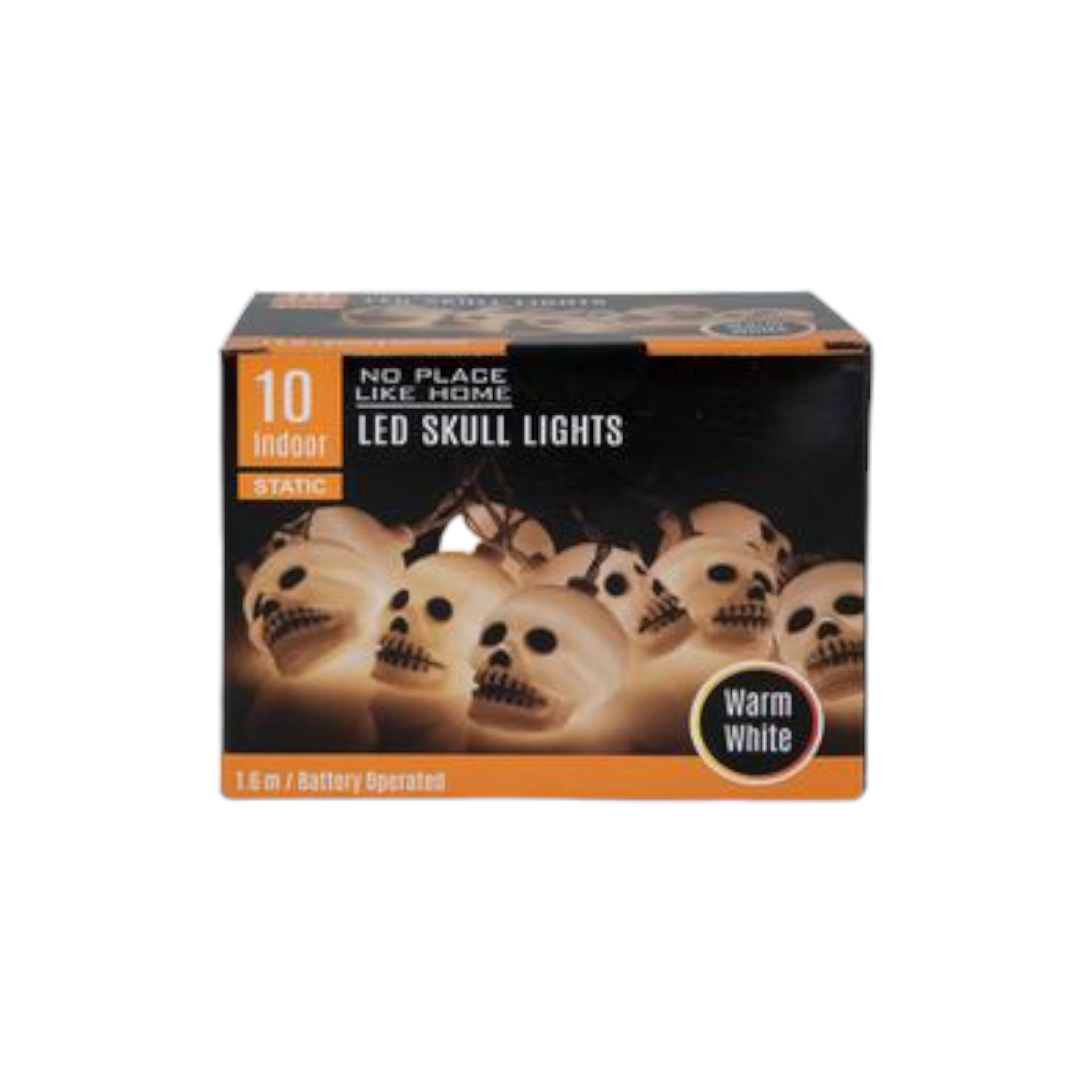 LED String Skull Lights 10X White 1.65m