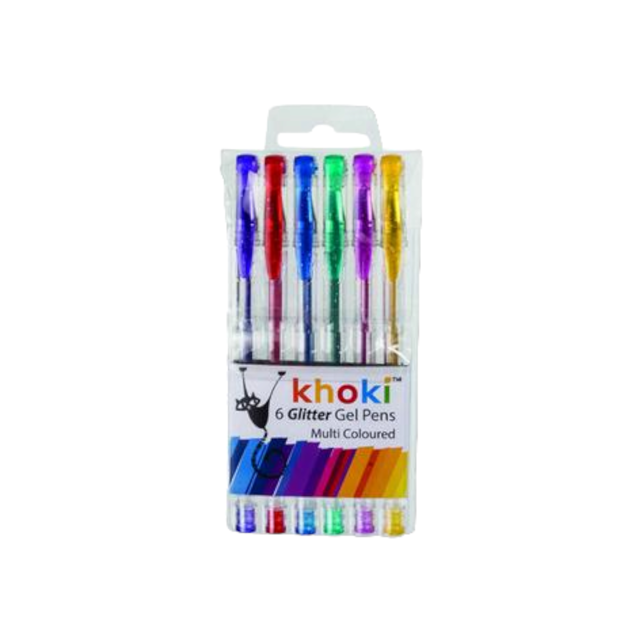 Khoki Novelty Glitter Gel Pen 6pc Set