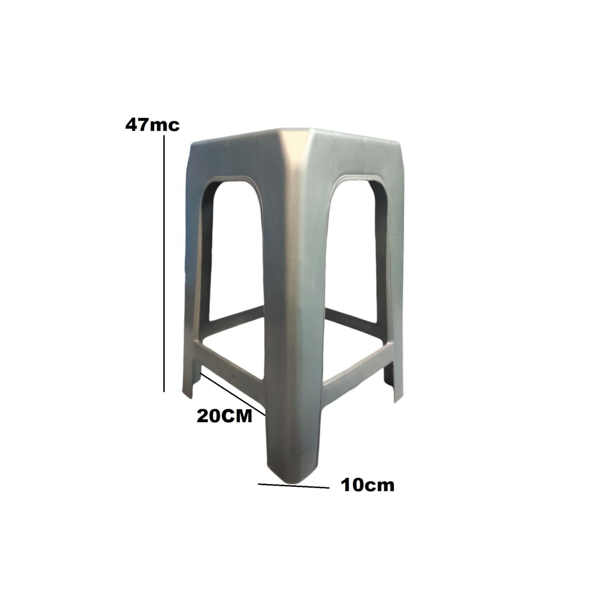 Eco-Friendly Recycled Plastic Stool, 47 x 25.5 x 25.5 cm