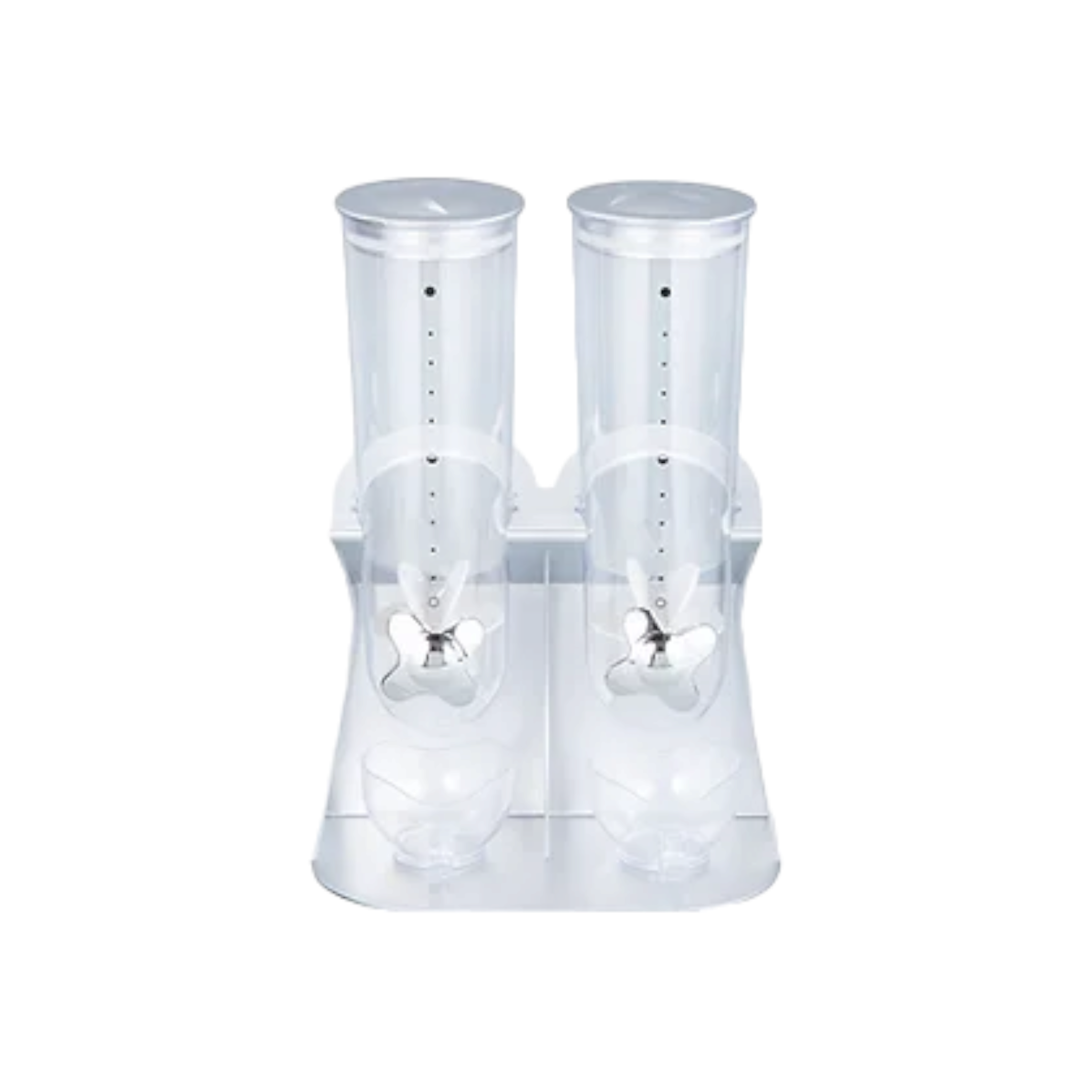 Continental Homeware Double Cereal Dispenser Silver