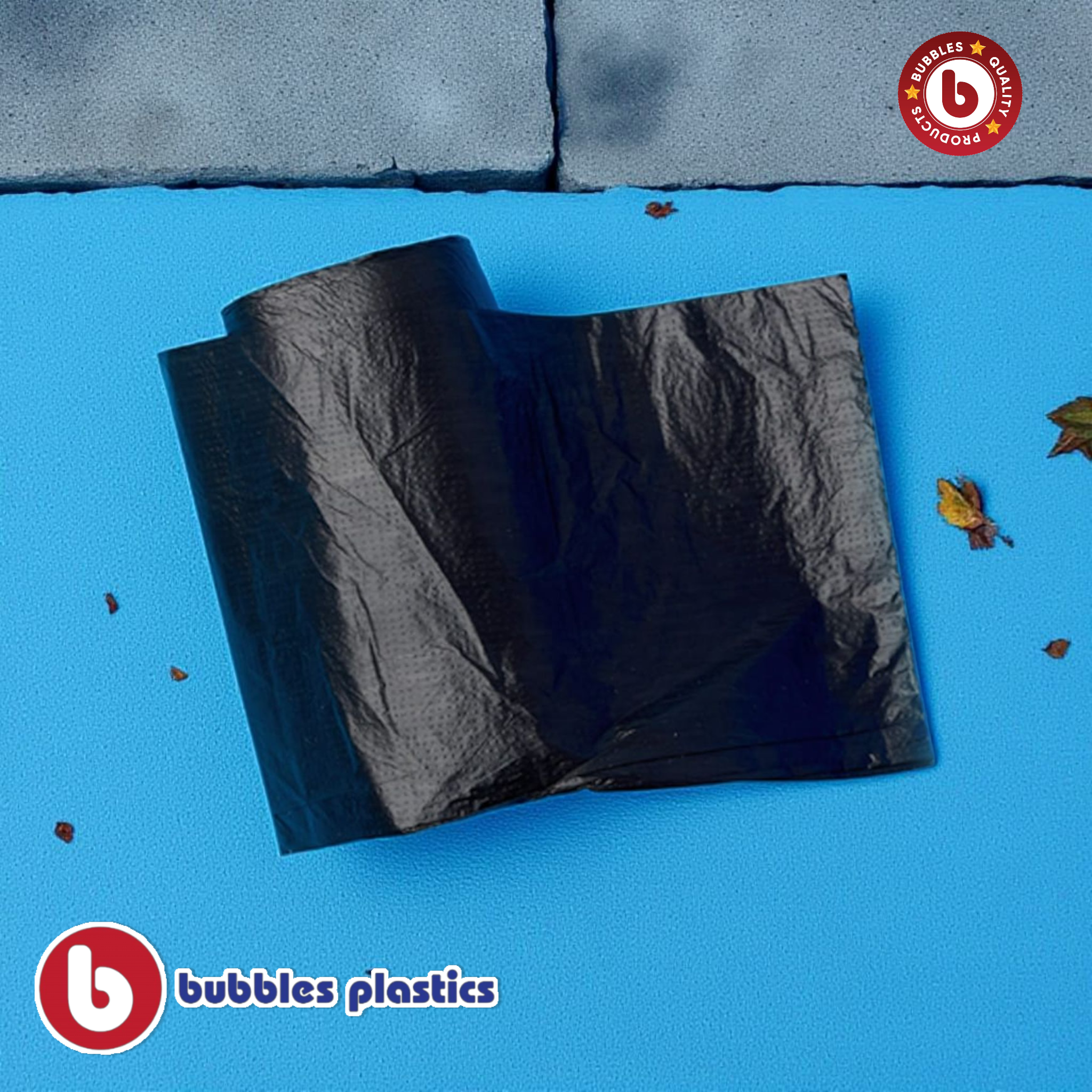 Refuse Bags on Roll Light Duty 75x95cm 20microns Recycled Black 20pcs