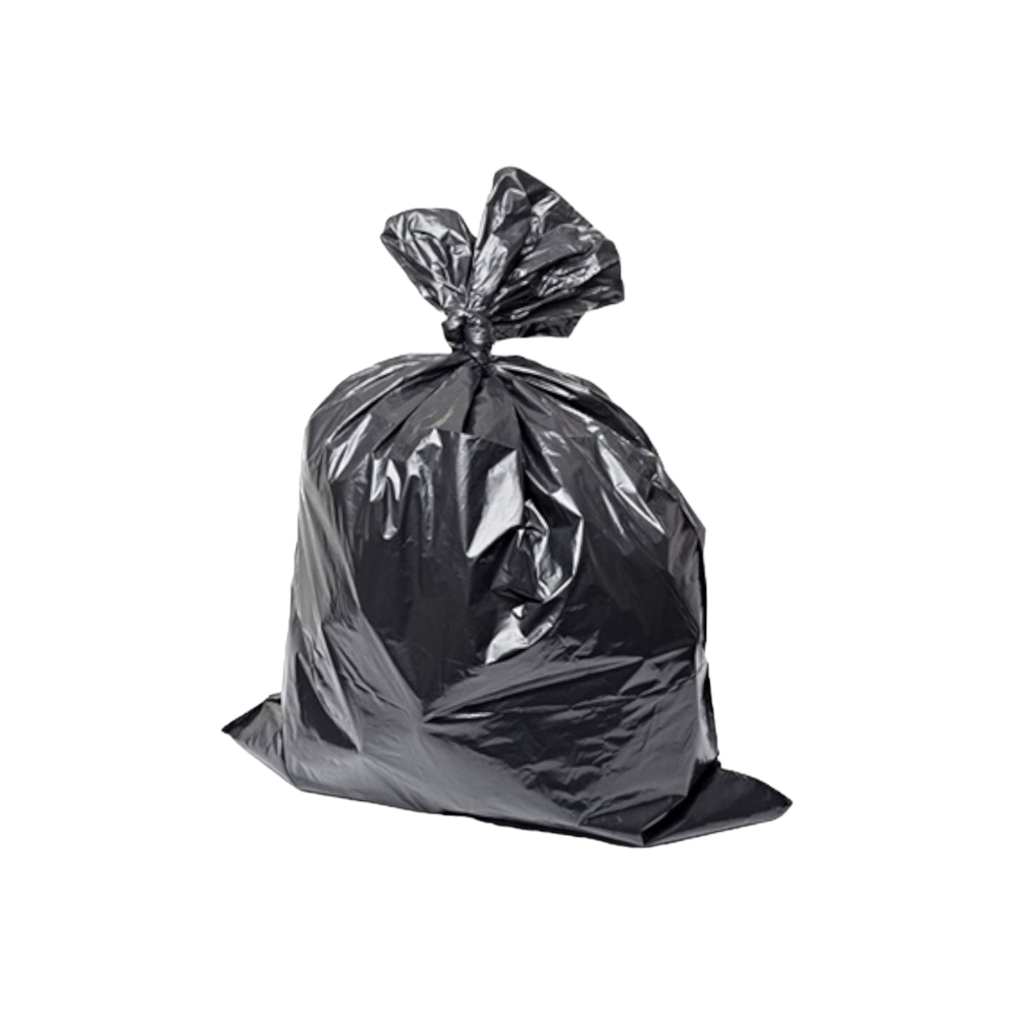 Refuse Bags Light Duty 75x95cm 27microns Recycled Black 20pack