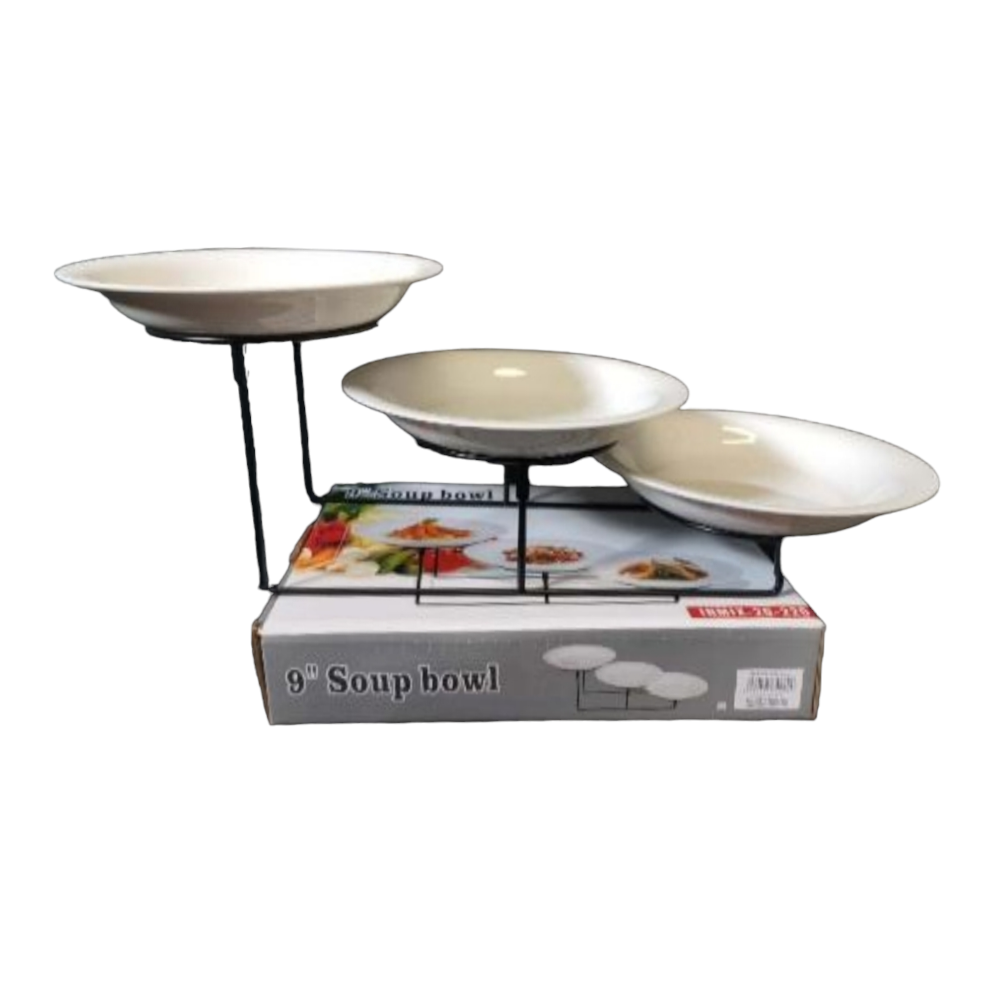 Soup Bowls 9inch 3pc with Wire Stand