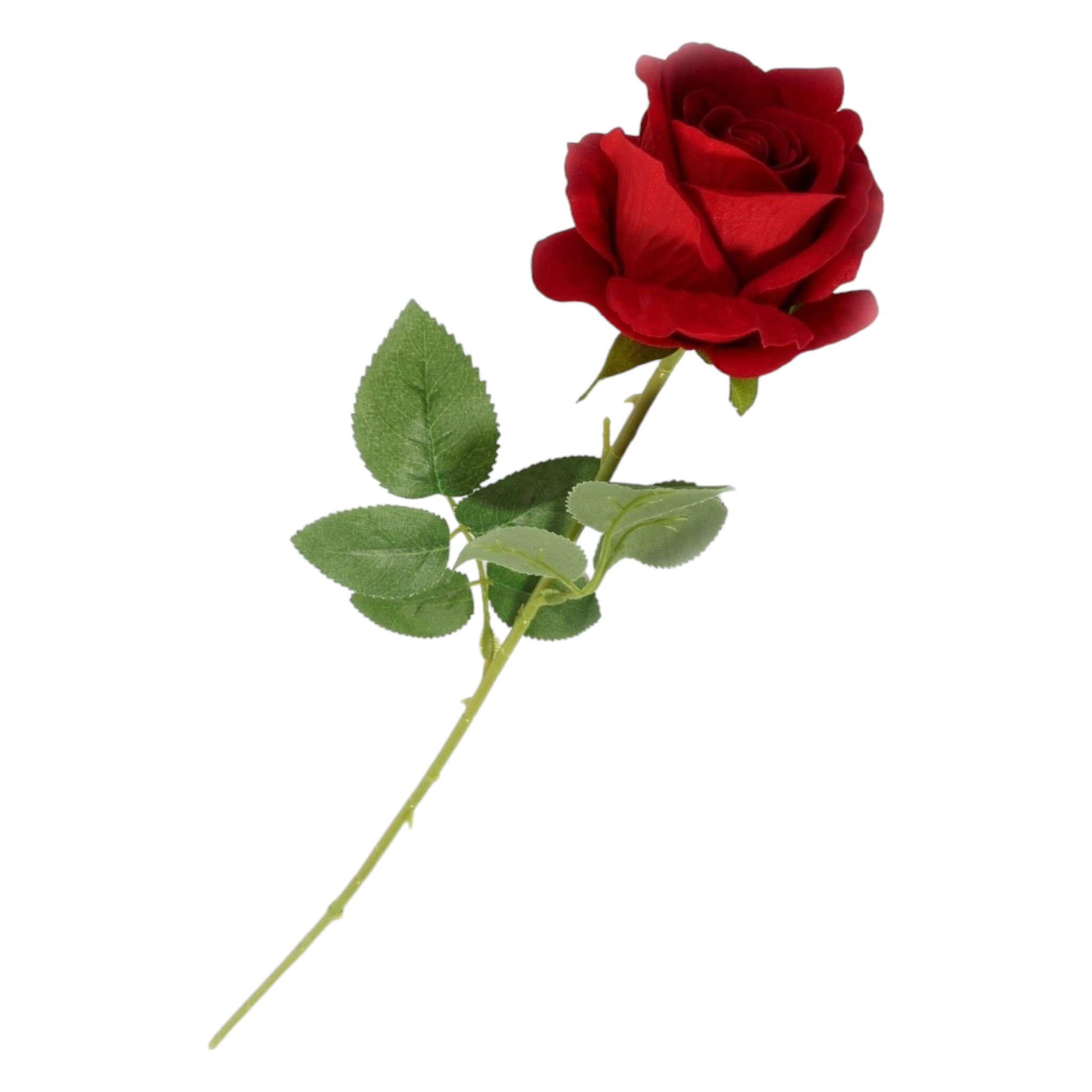 Artificial Single Red Rose 9x60cm 1pc