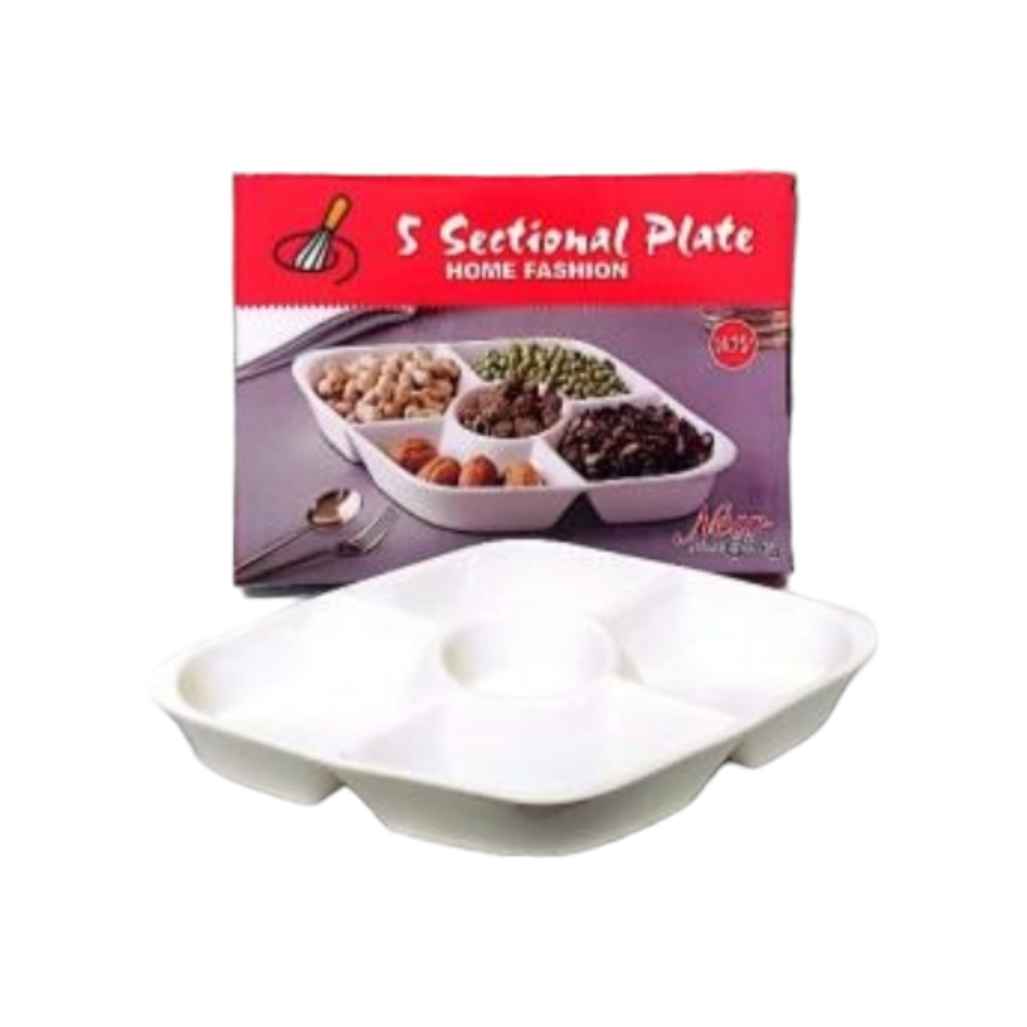 Ceramic Condiment Sectional Plate 14.75cm 5Inch 5-Division