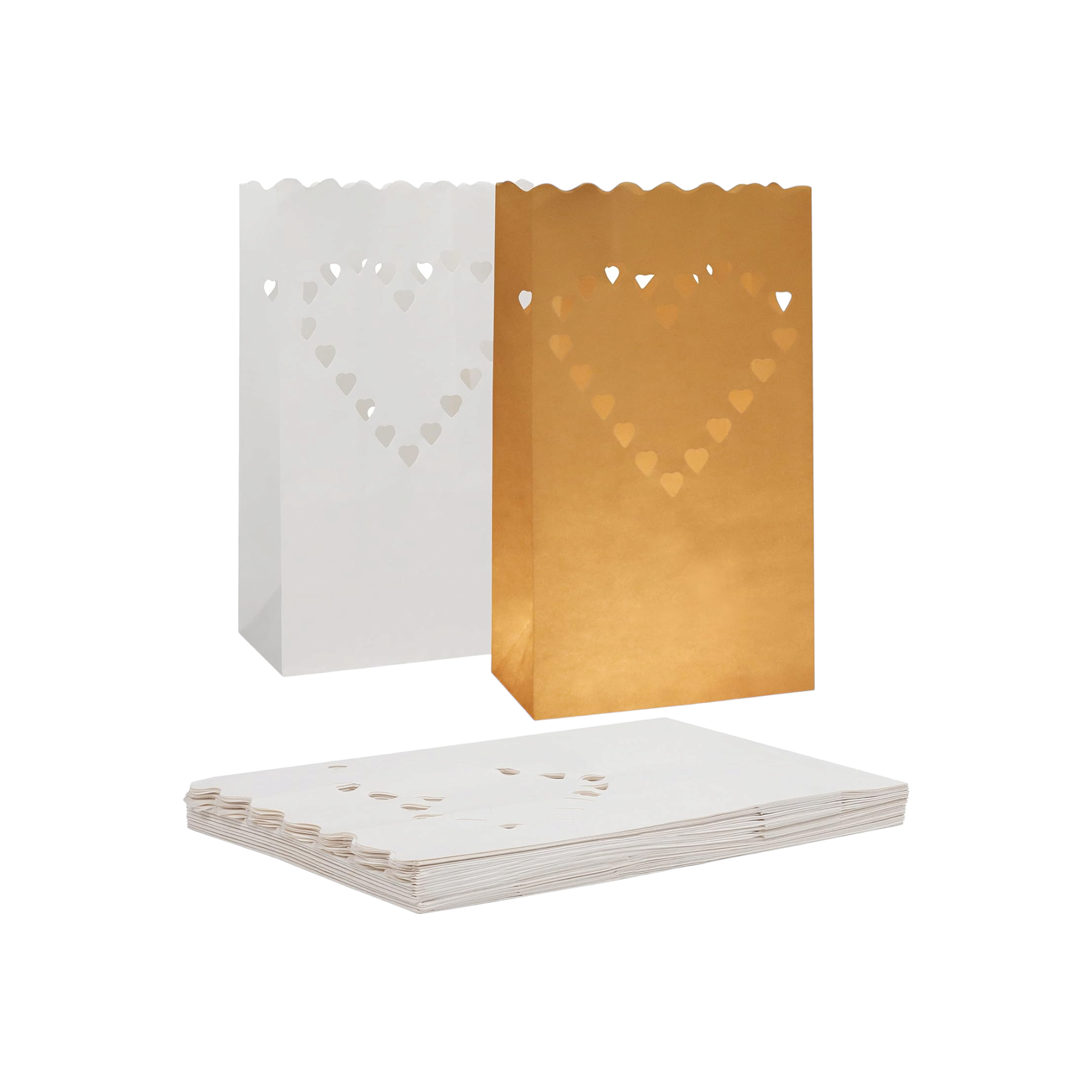 Kraft Paper Bag for Tealight Holder - Lantern Lamp Candle Bags 10pack