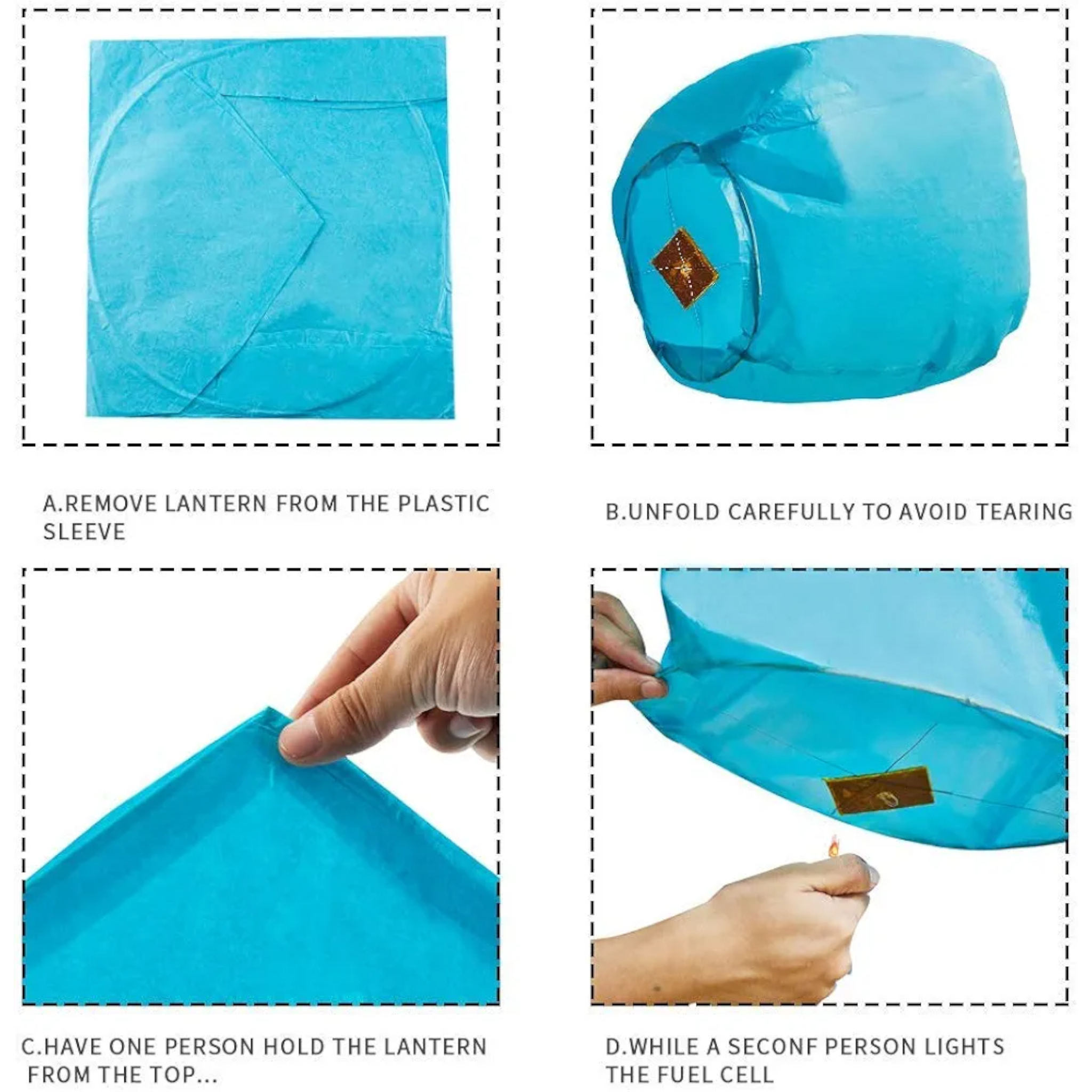 Sky Lantern Cotton Tee Paper with Light