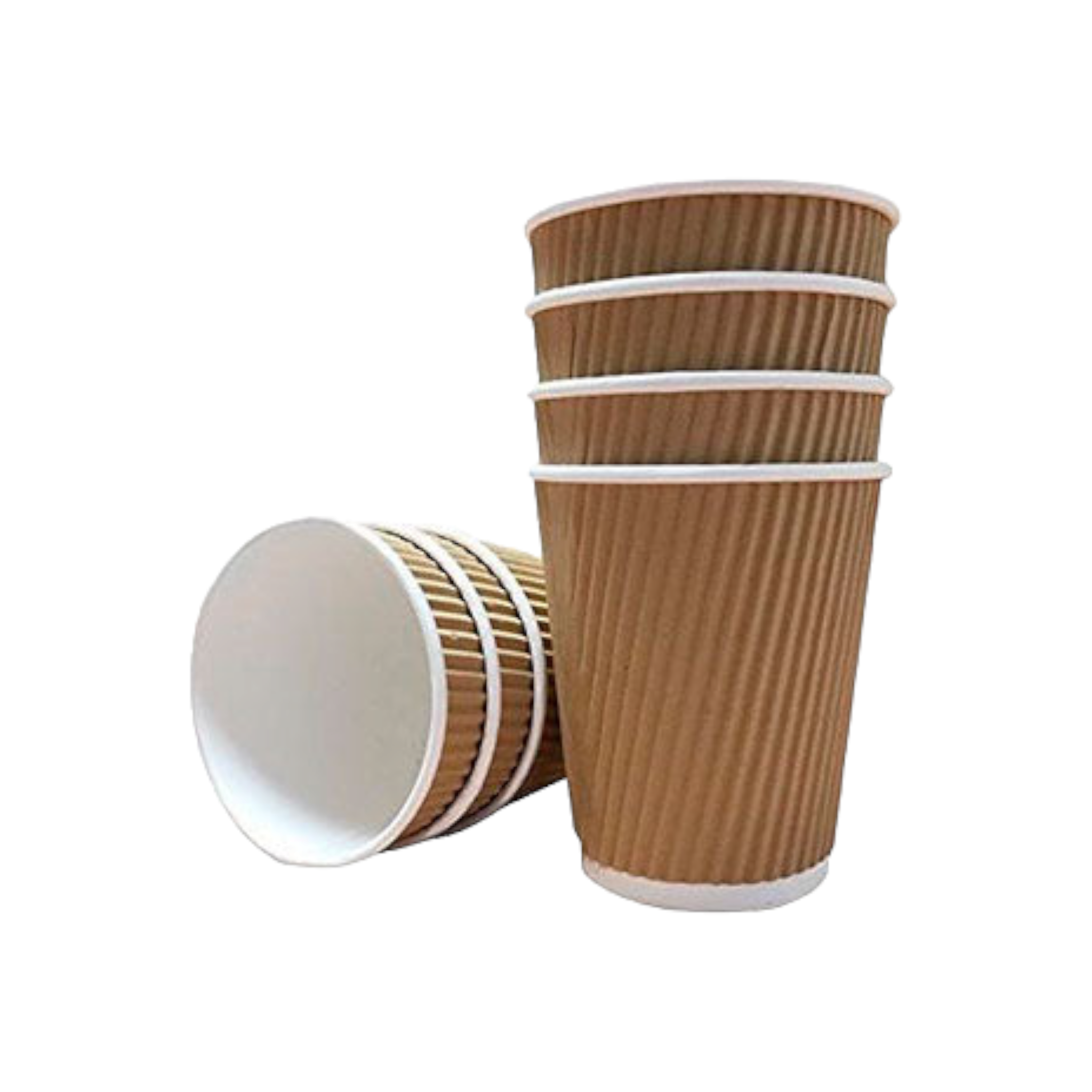 250ml Ripple Kraft Paper Coffee Cups Disposable 1000box
