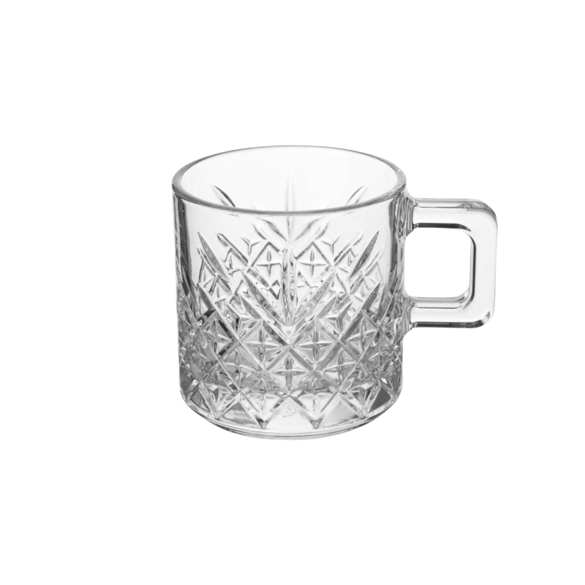 Pasabahce Timeless Handelded Espresso Coffee Mug 195ml 2pack