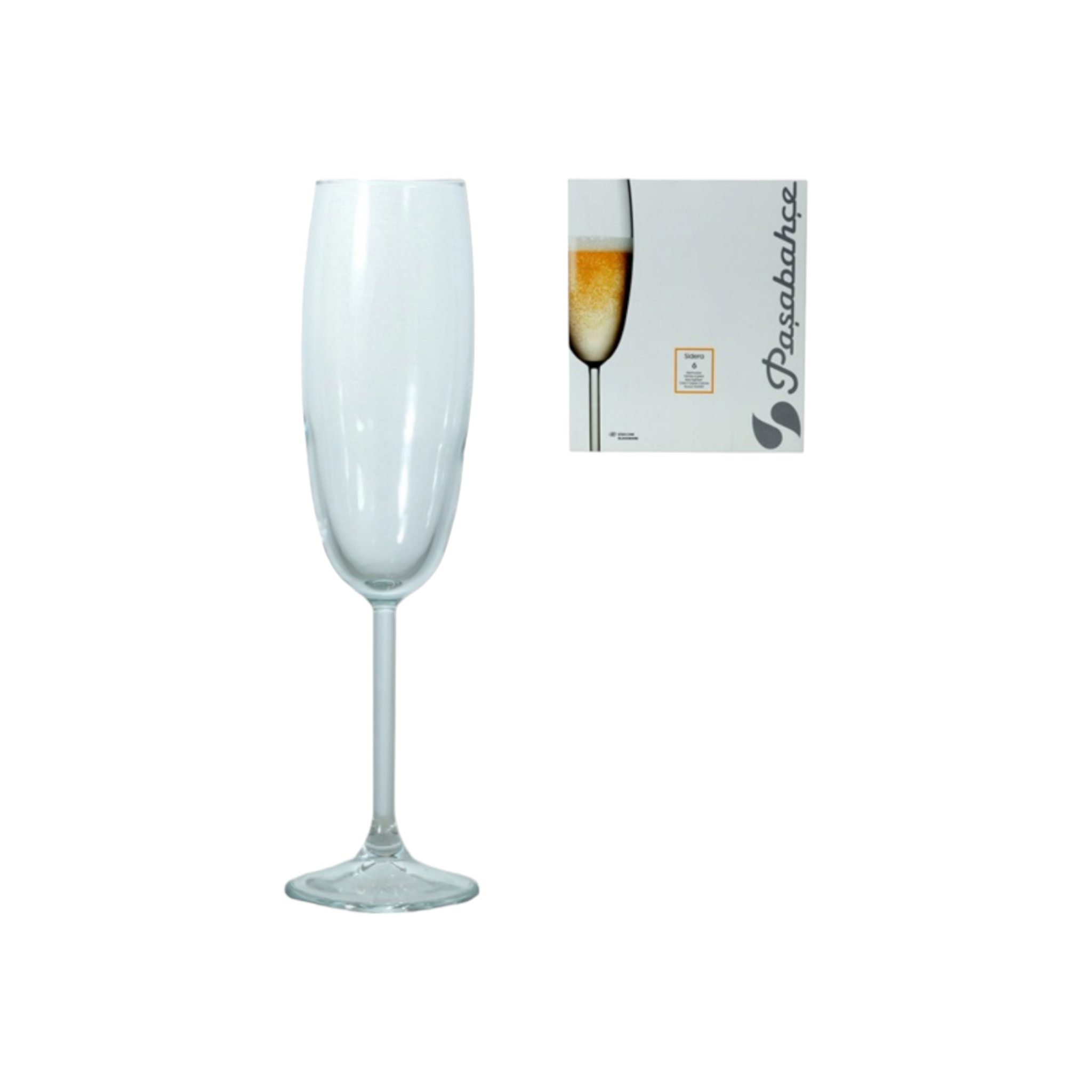Pasabahce Sidera Flute Glass Tumbler 220ml Champagne 6pcs