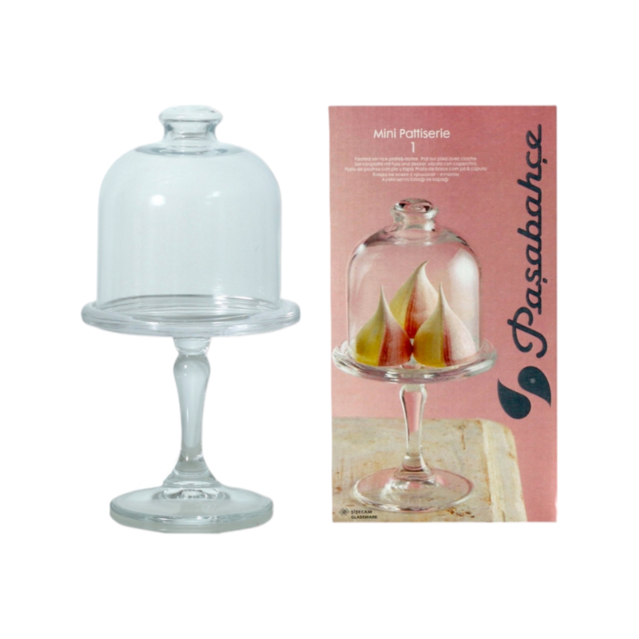 Pasabahce Hospitality Patisserie Mini Cake Dome Footed Service Plate 96456