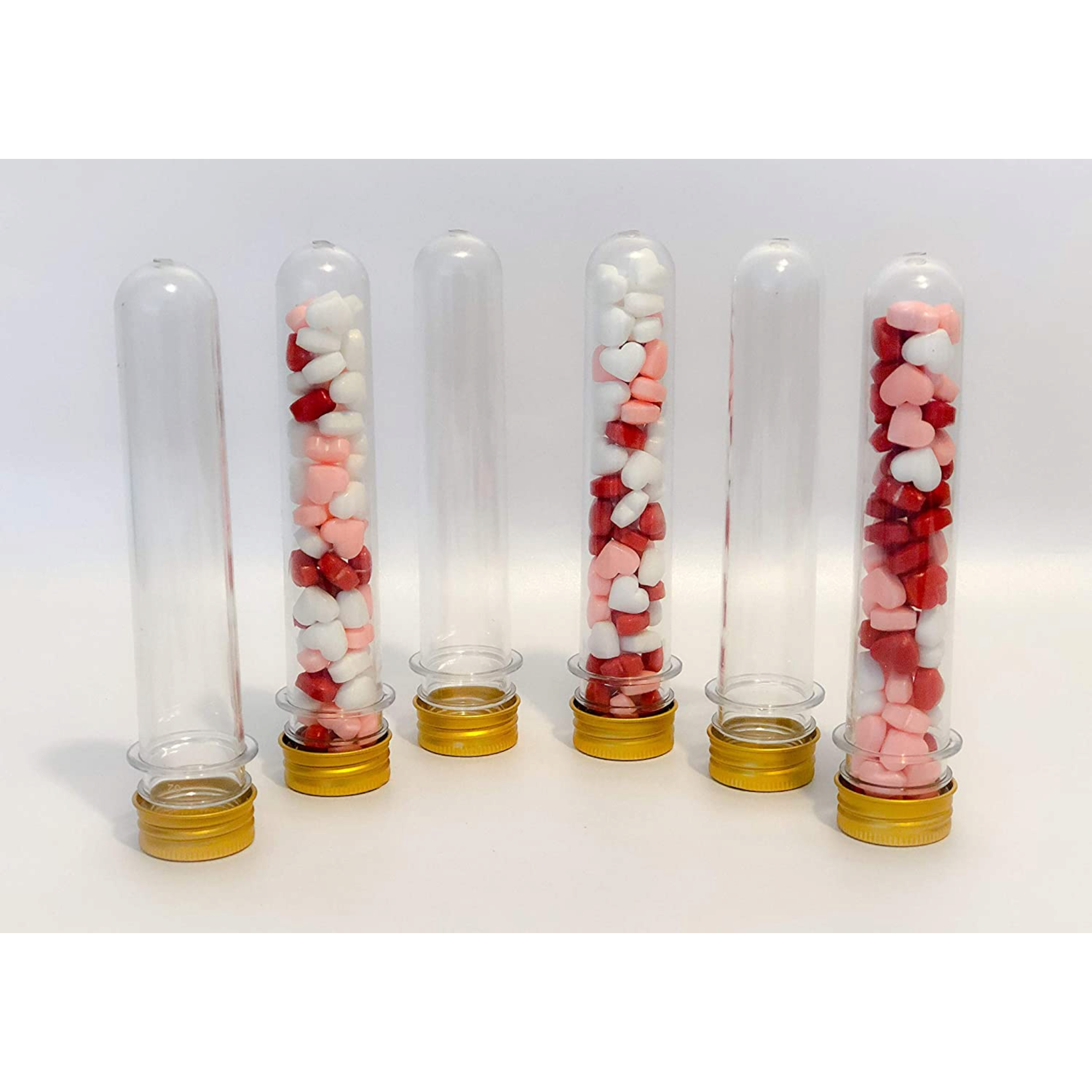 Plastic PET Test Tube 10cm - Vials Container Bottle Tube Shape with Lid