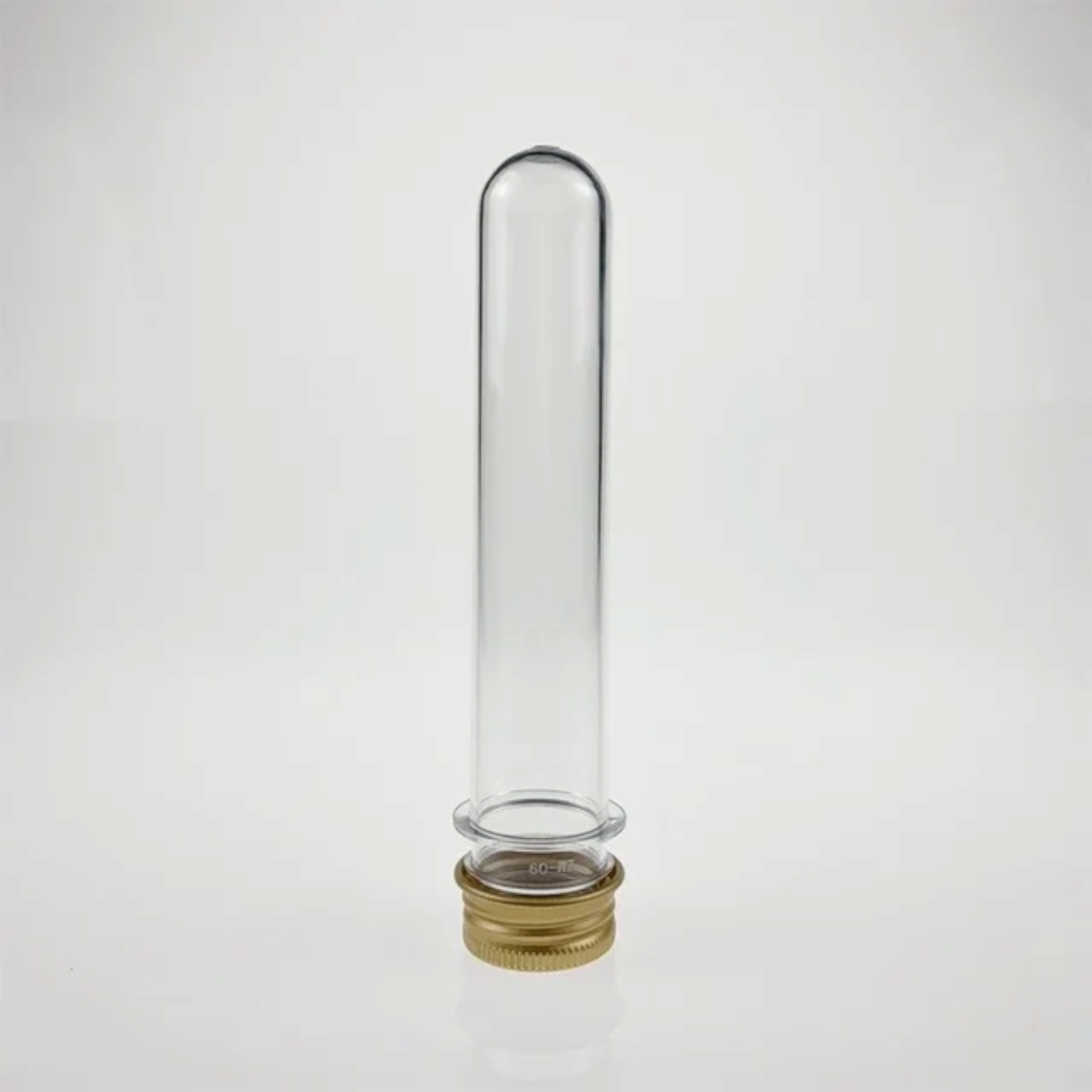 Plastic PET Test Tube - Vials Container Bottle 10cm Tube Shape with Gold Lid