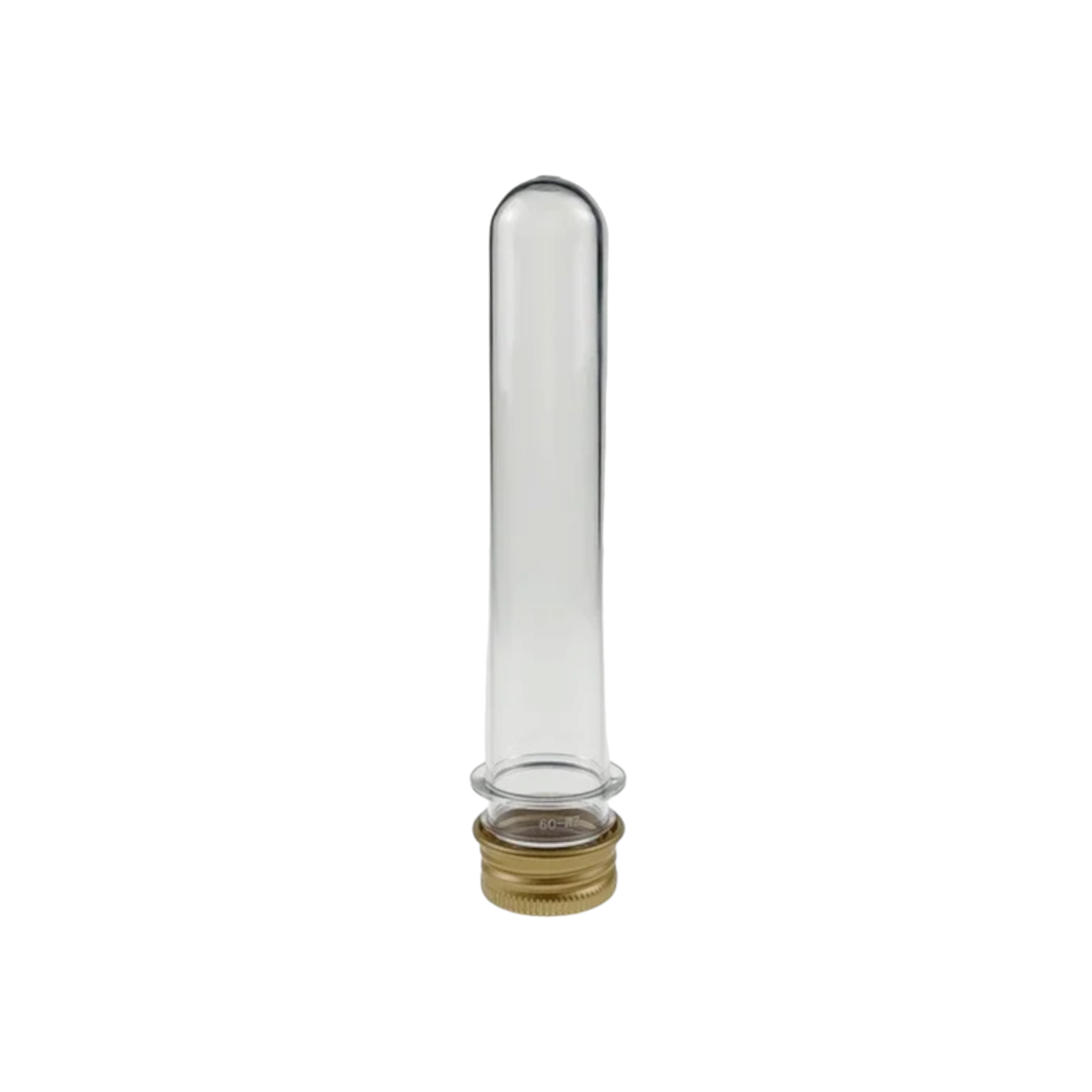 Plastic PET Test Tube - Vials Container Bottle 10cm Tube Shape with Gold Lid