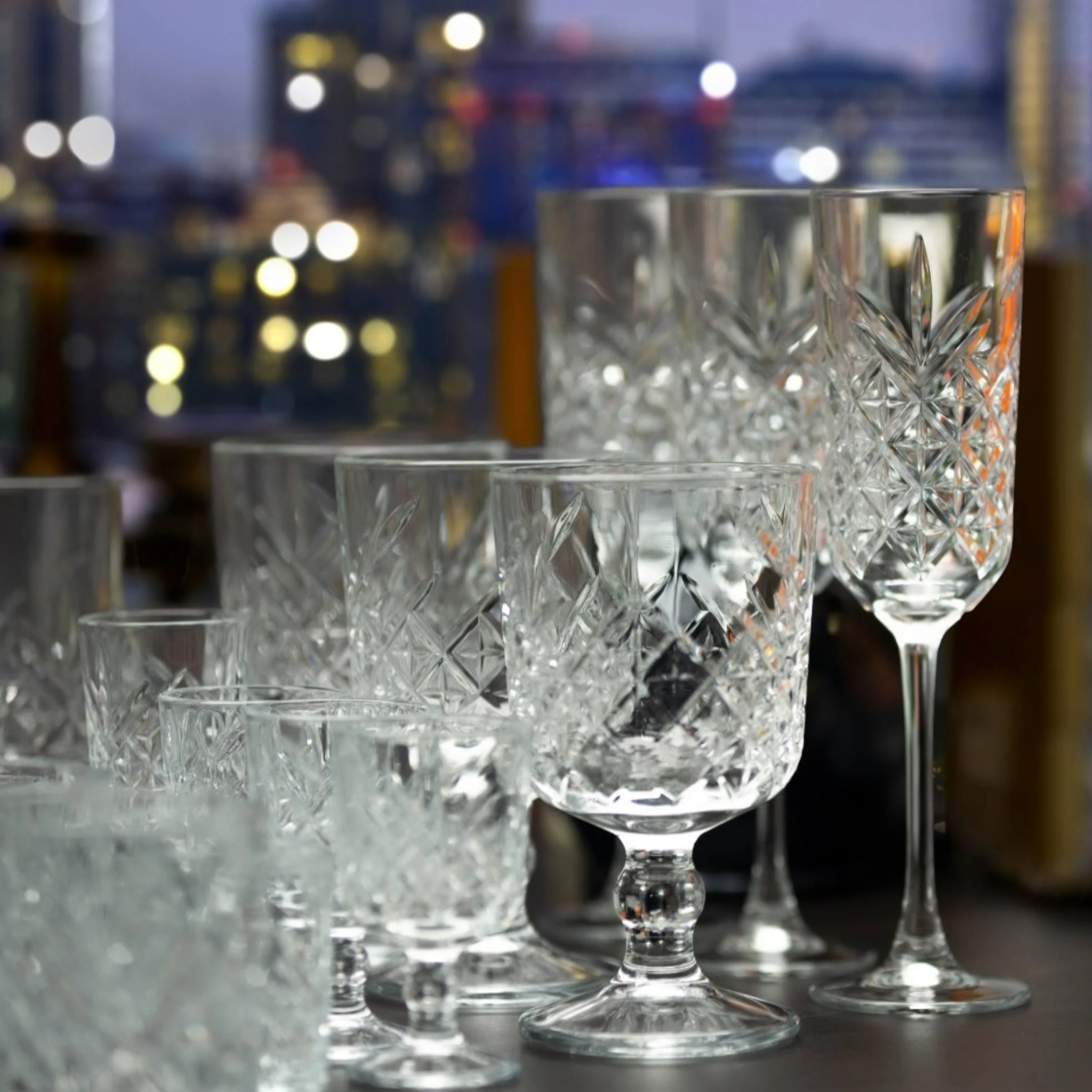 Pasabahce Timeless Glass Tumbler 175ml Stemmed Champagne with Gold Rim 4pack