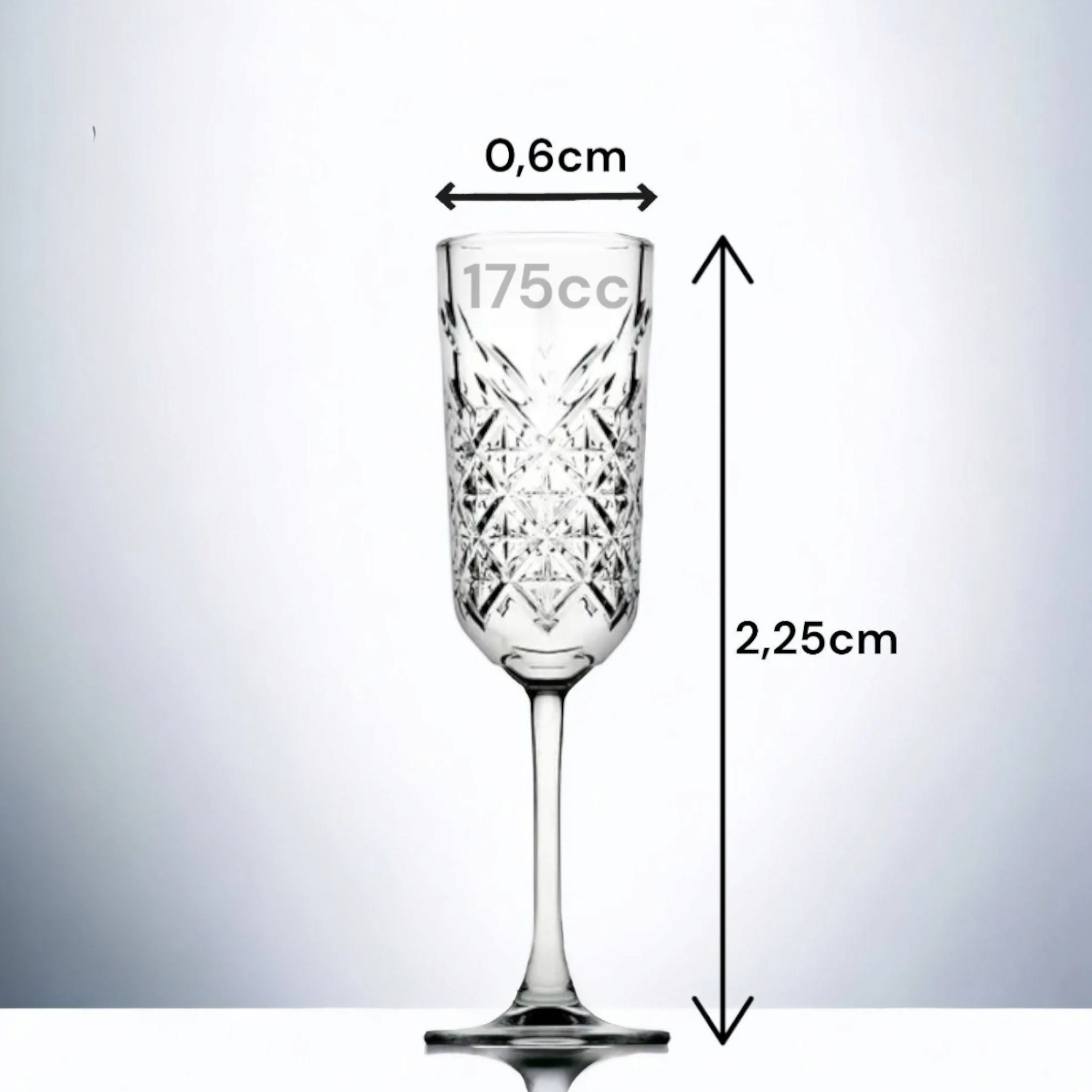 Pasabahce Timeless Glass Tumbler 175ml Stemmed Champagne with Gold Rim 4pack