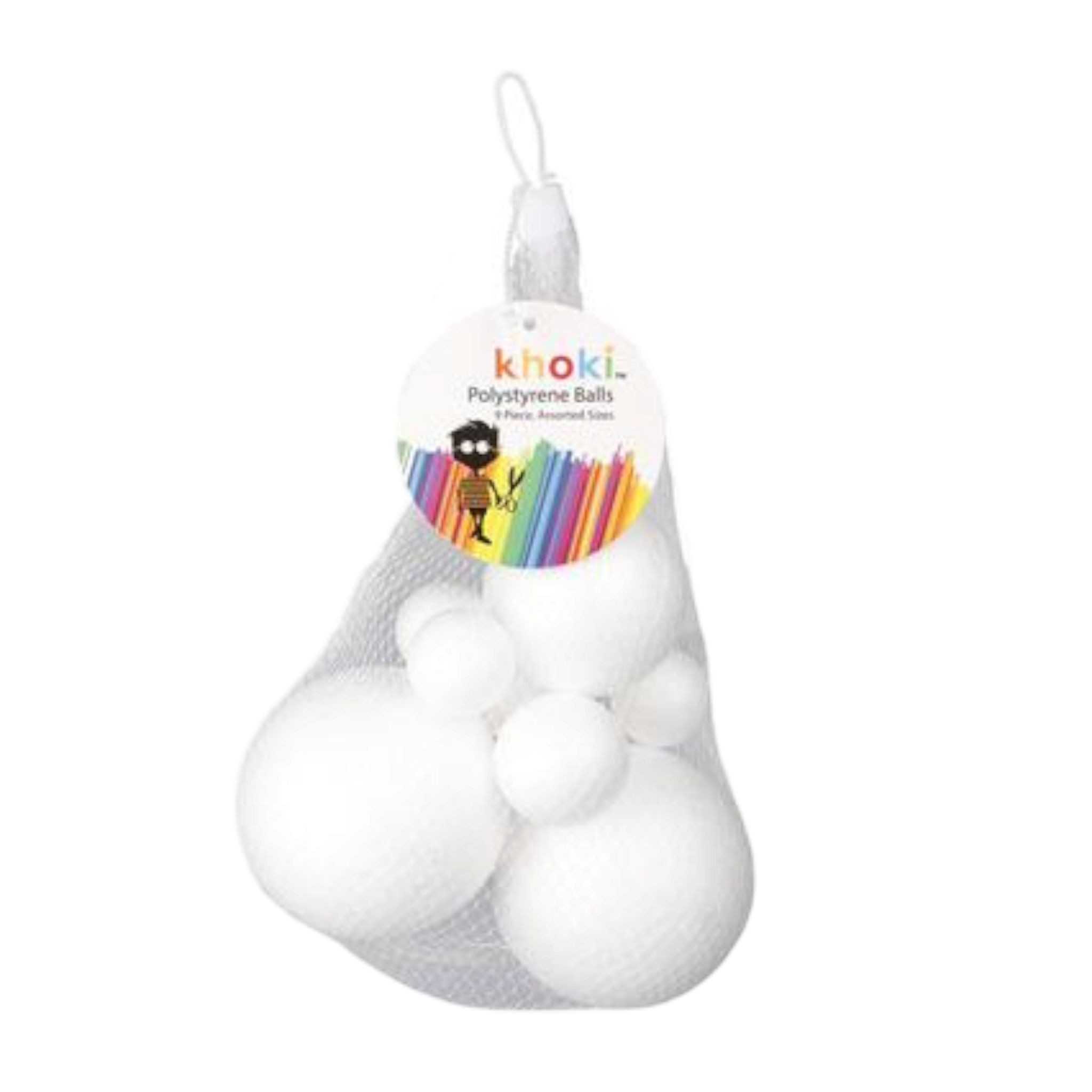 Khoki Polystyrene Styrofoam Balls 9pcs Assorted Size